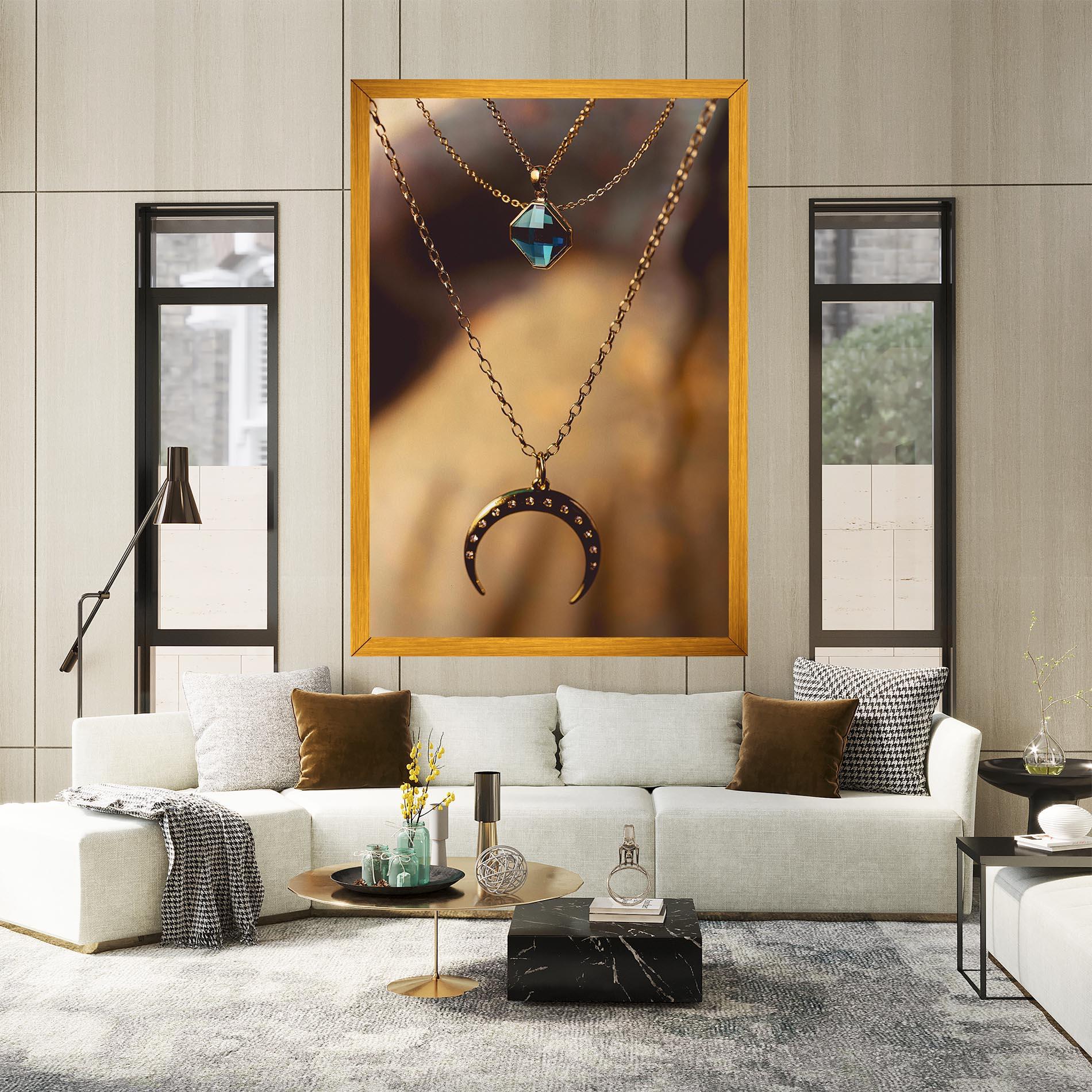 Tablou Canvas Moon Blue Necklace mockup 2