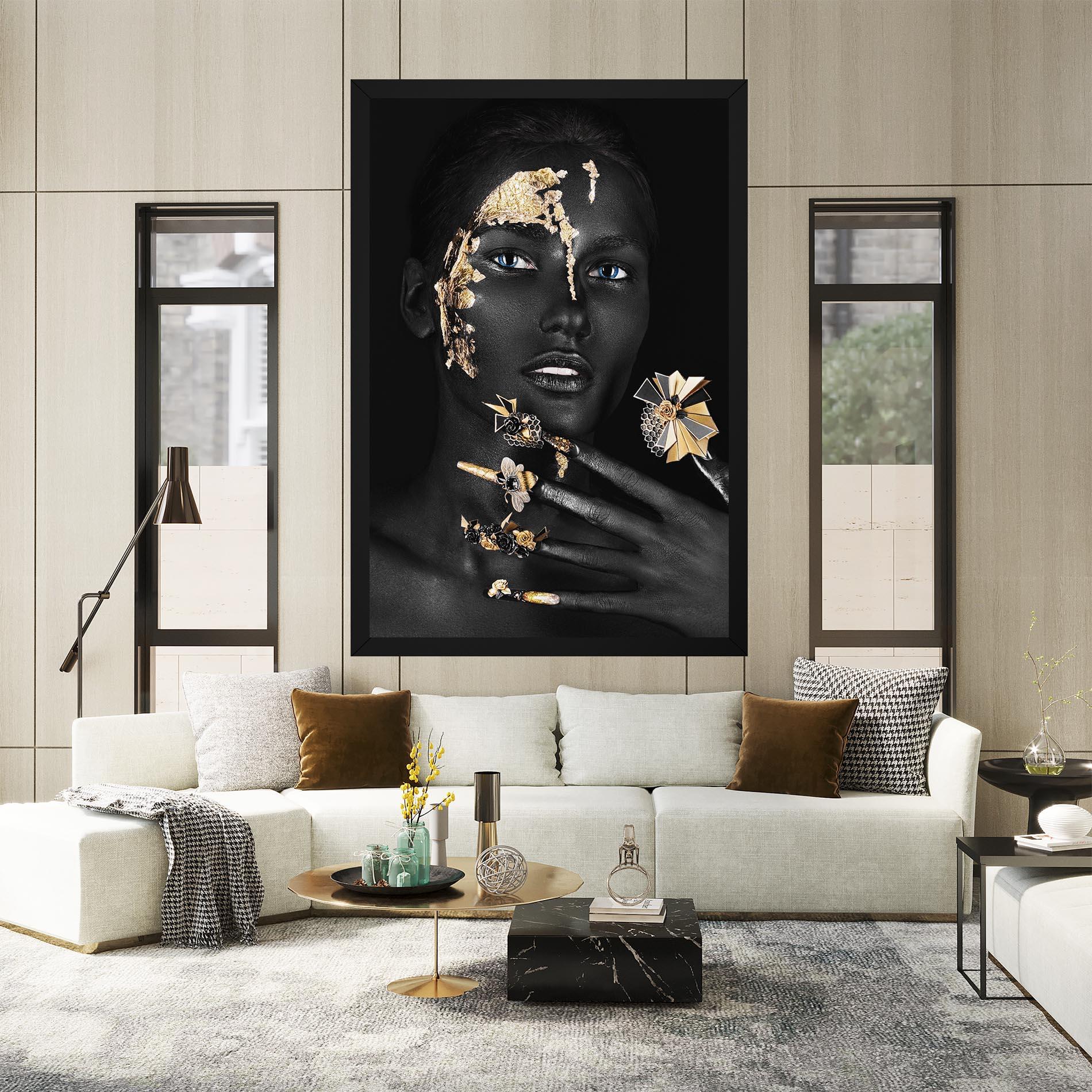 Tablou Canvas Black Art Makeup mockup 2