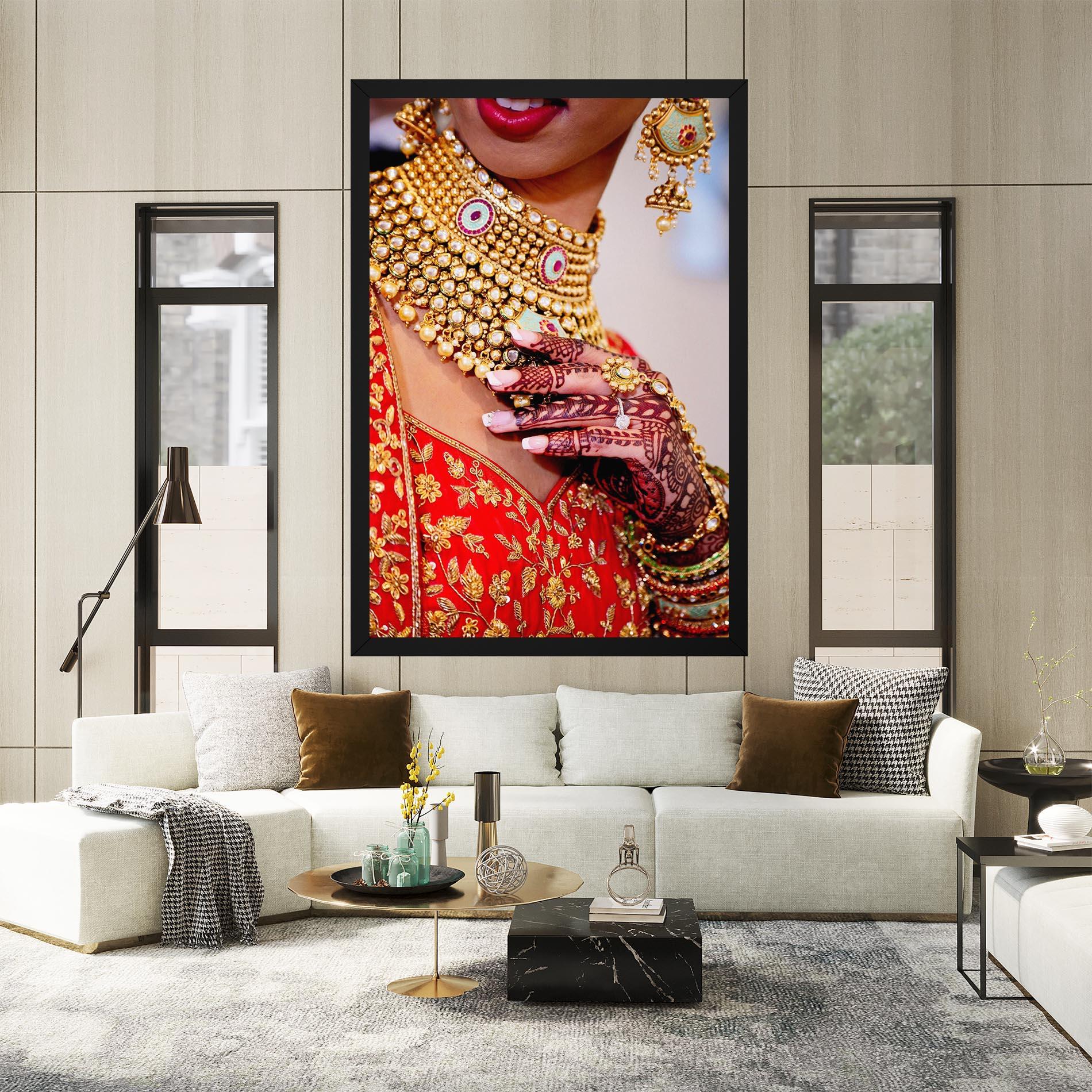 Tablou Canvas Gold Beautiful Jewelry mockup 2