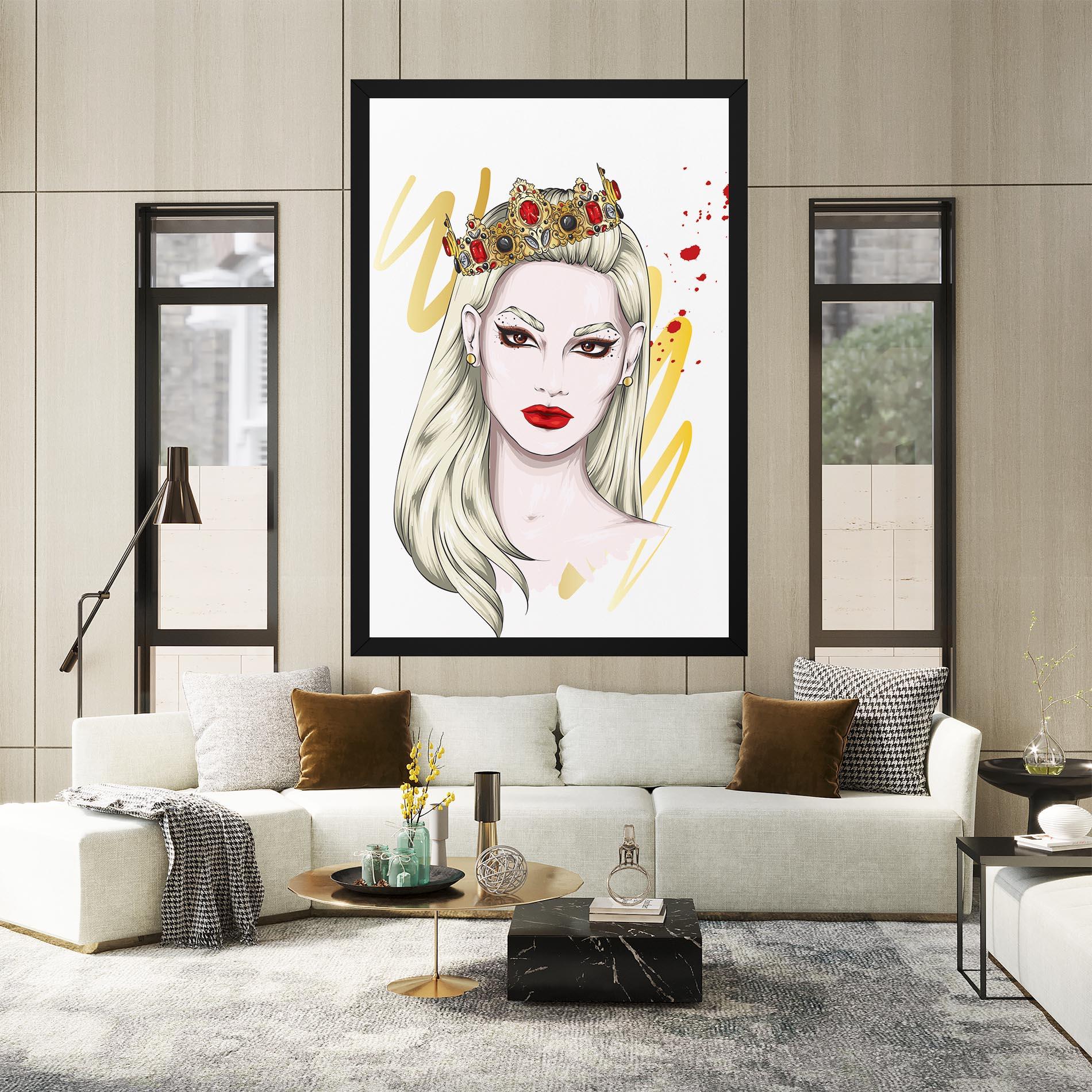 Tablou Canvas Gold Crown Woman mockup 2