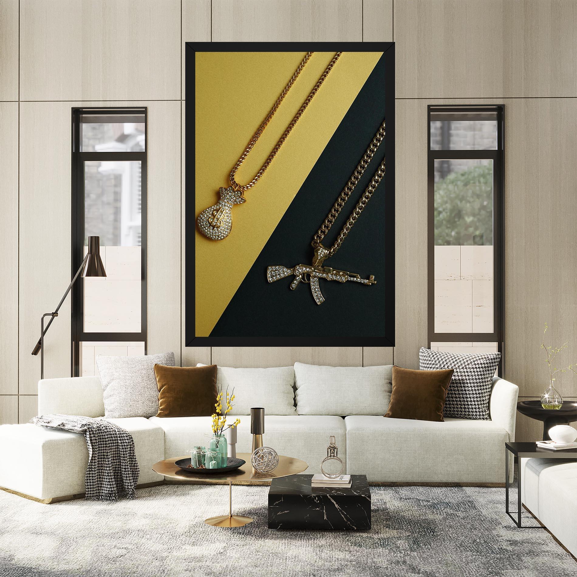 Tablou Canvas Gun Neckace mockup 2