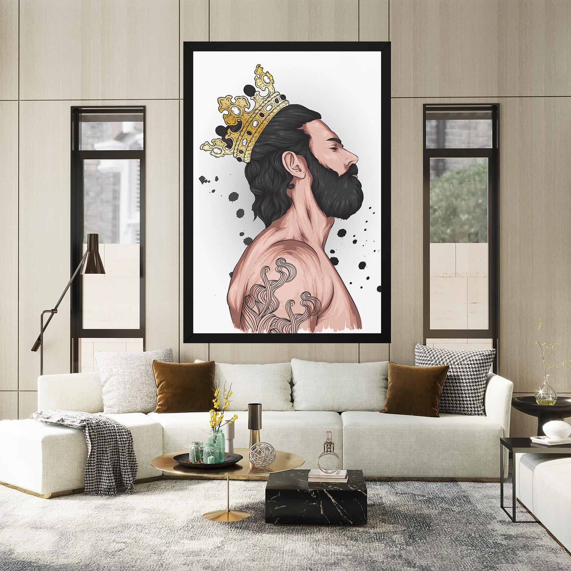 Tablou Canvas Male With Crown mockup 2