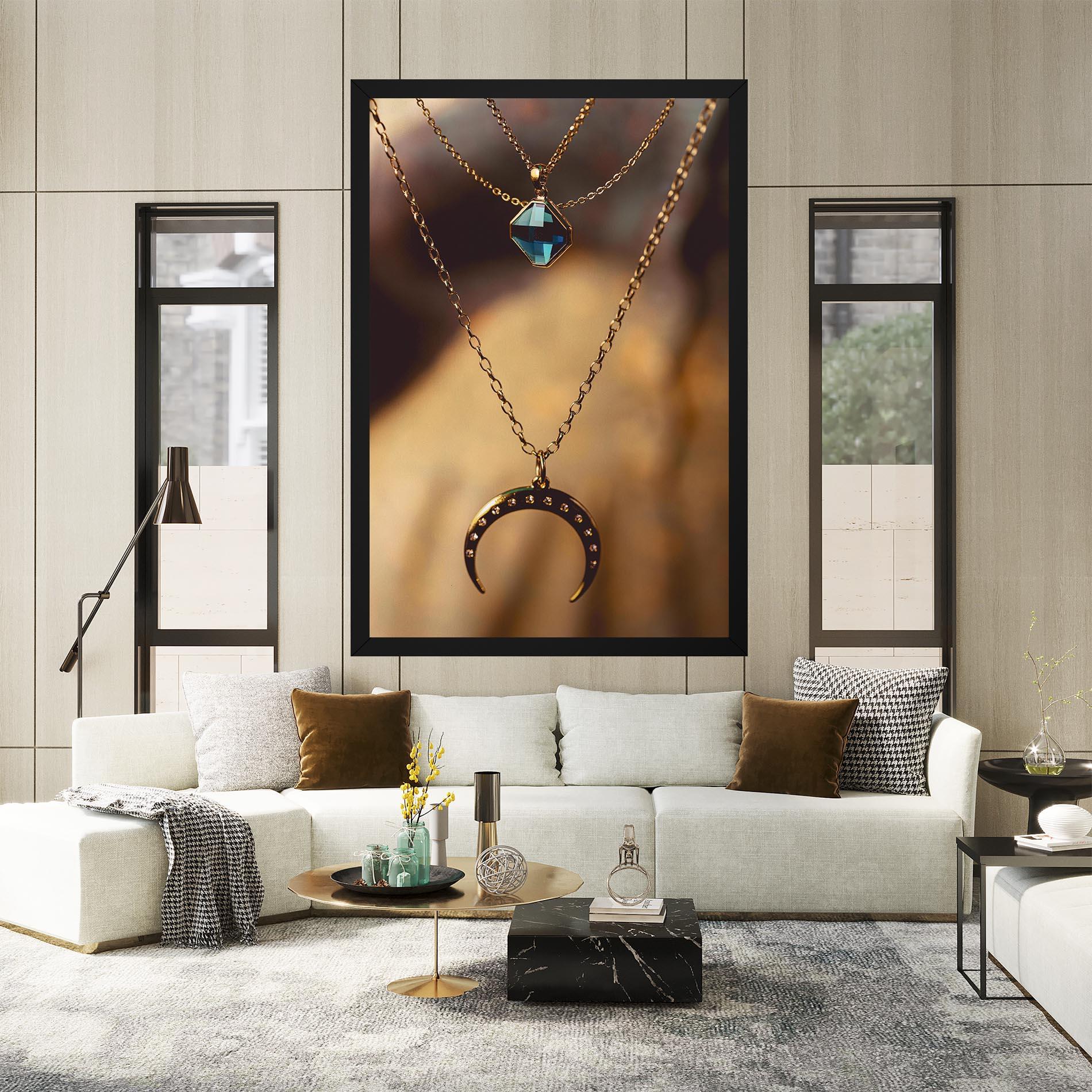 Tablou Canvas Moon Blue Necklace mockup 2