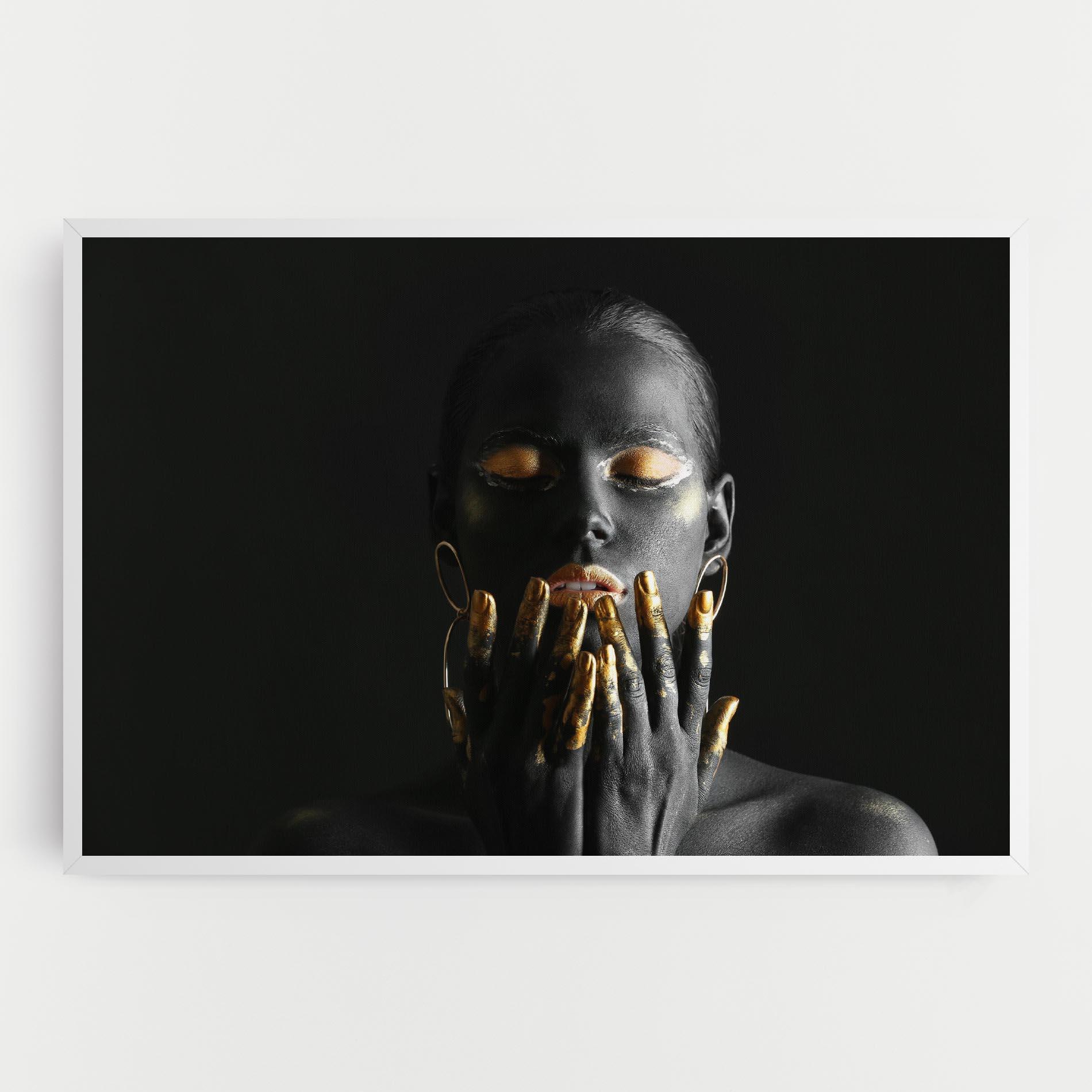 Tablou Canvas Black Golden Makeup mockup 0