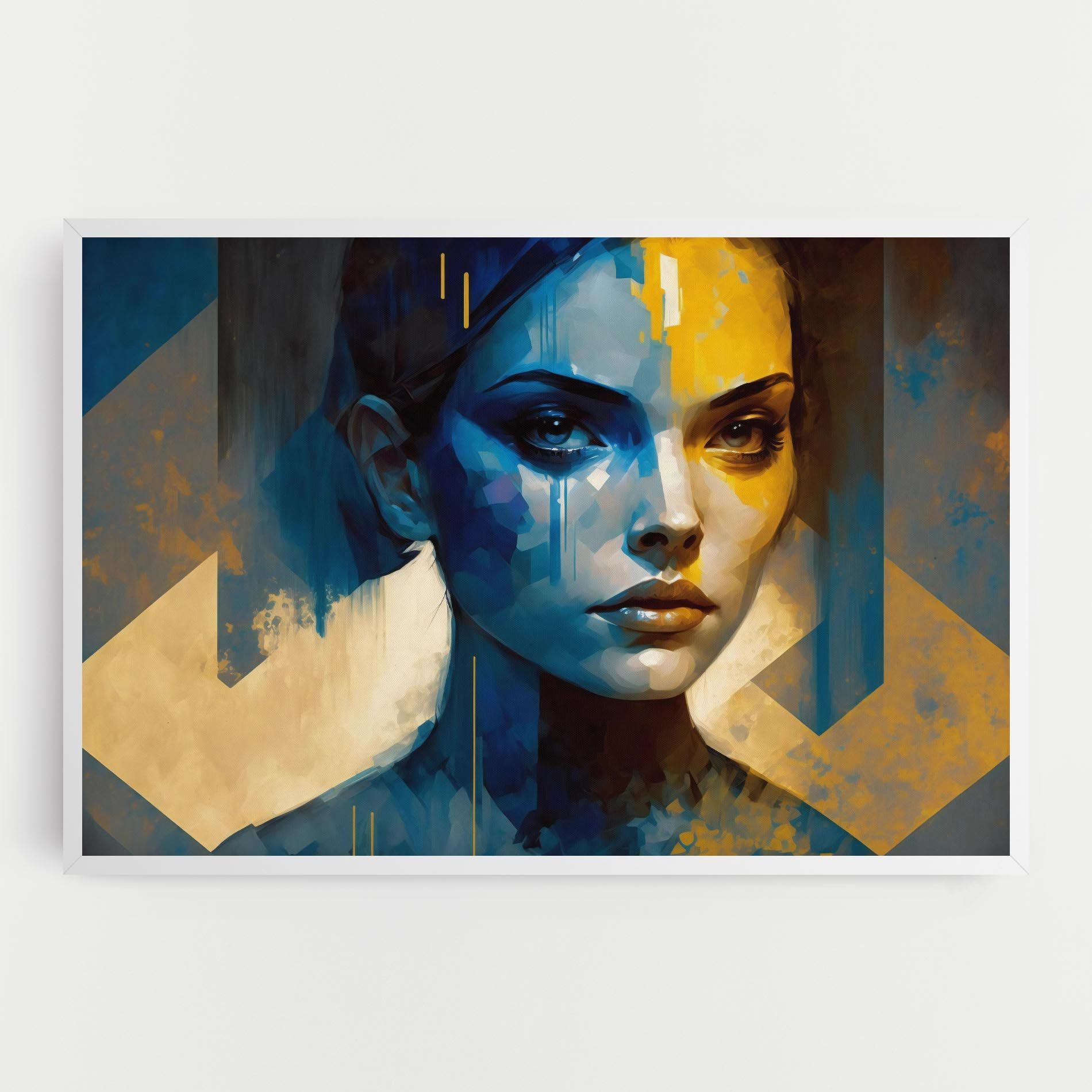 Gold Blue Face mockup 0