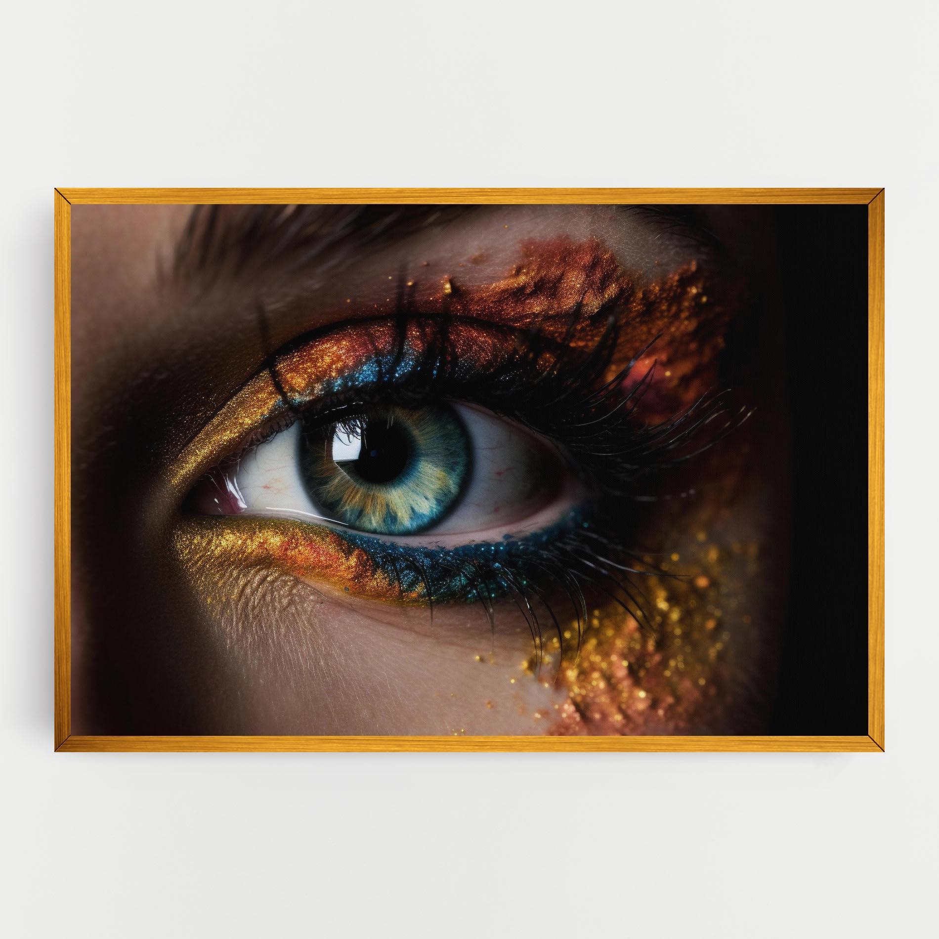 Tablou Canvas Blue Green Eye Makeup mockup 0