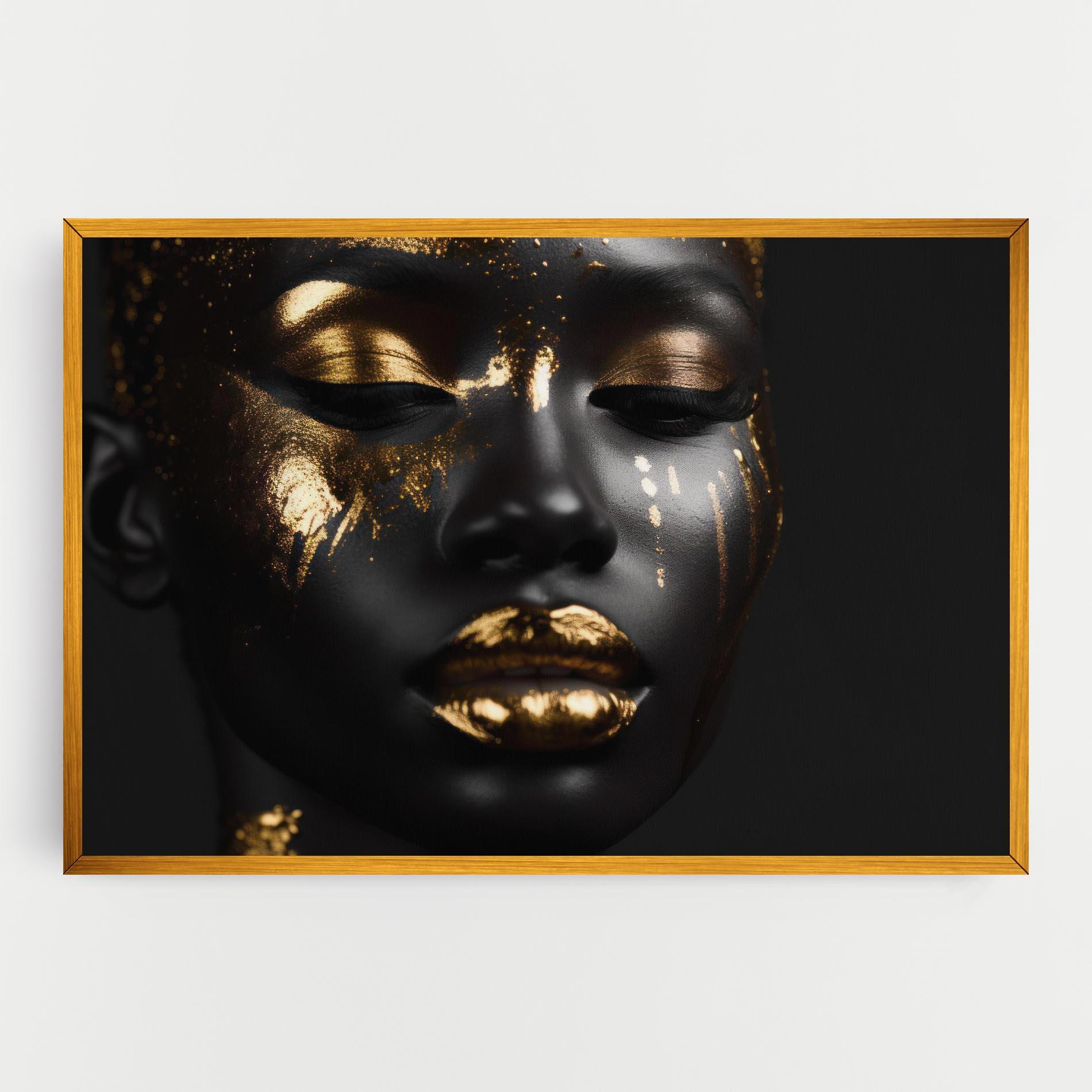 Tablou Canvas Gold Eyes Makeup mockup 0