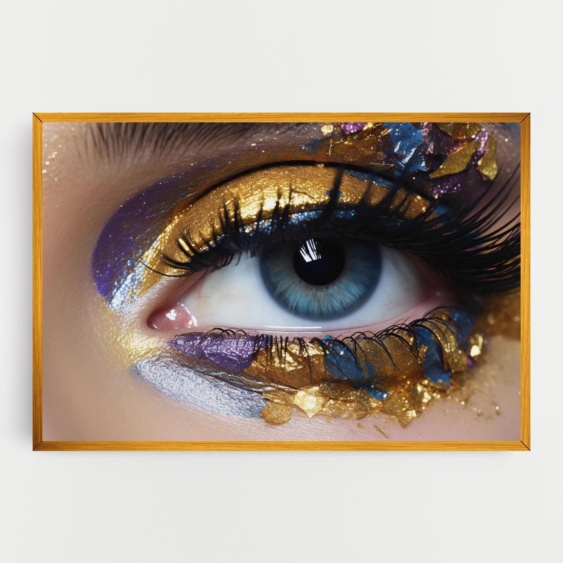 Tablou Canvas Golden Purple Make Up mockup 0