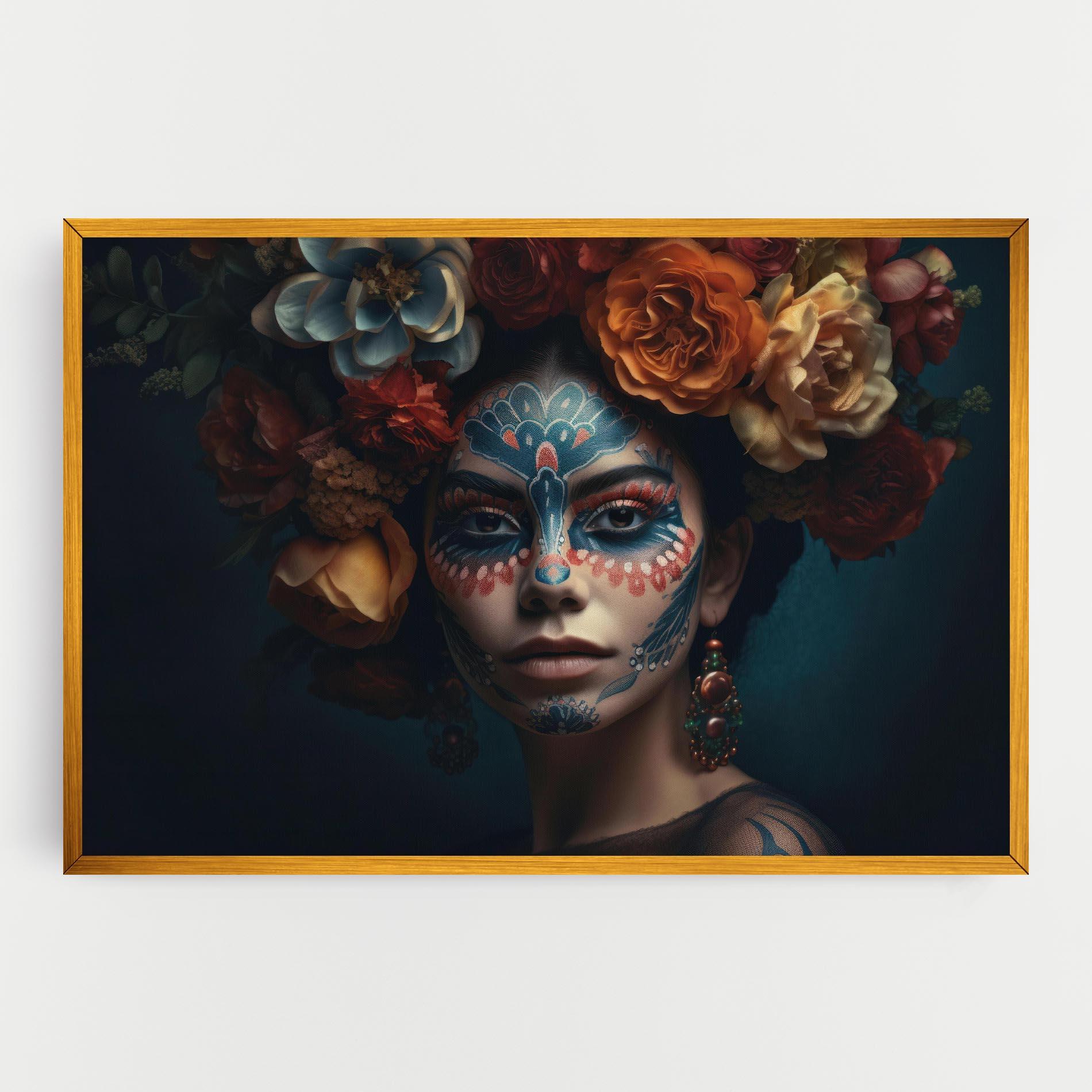 Tablou Canvas Skull Makeup mockup 0