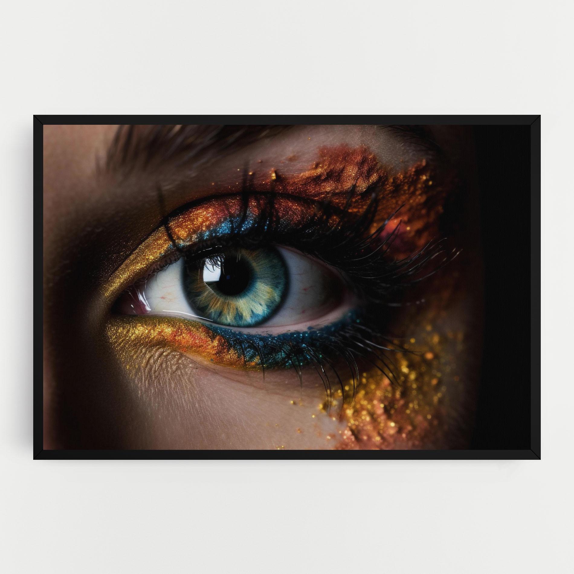 Tablou Canvas Blue Green Eye Makeup mockup 0
