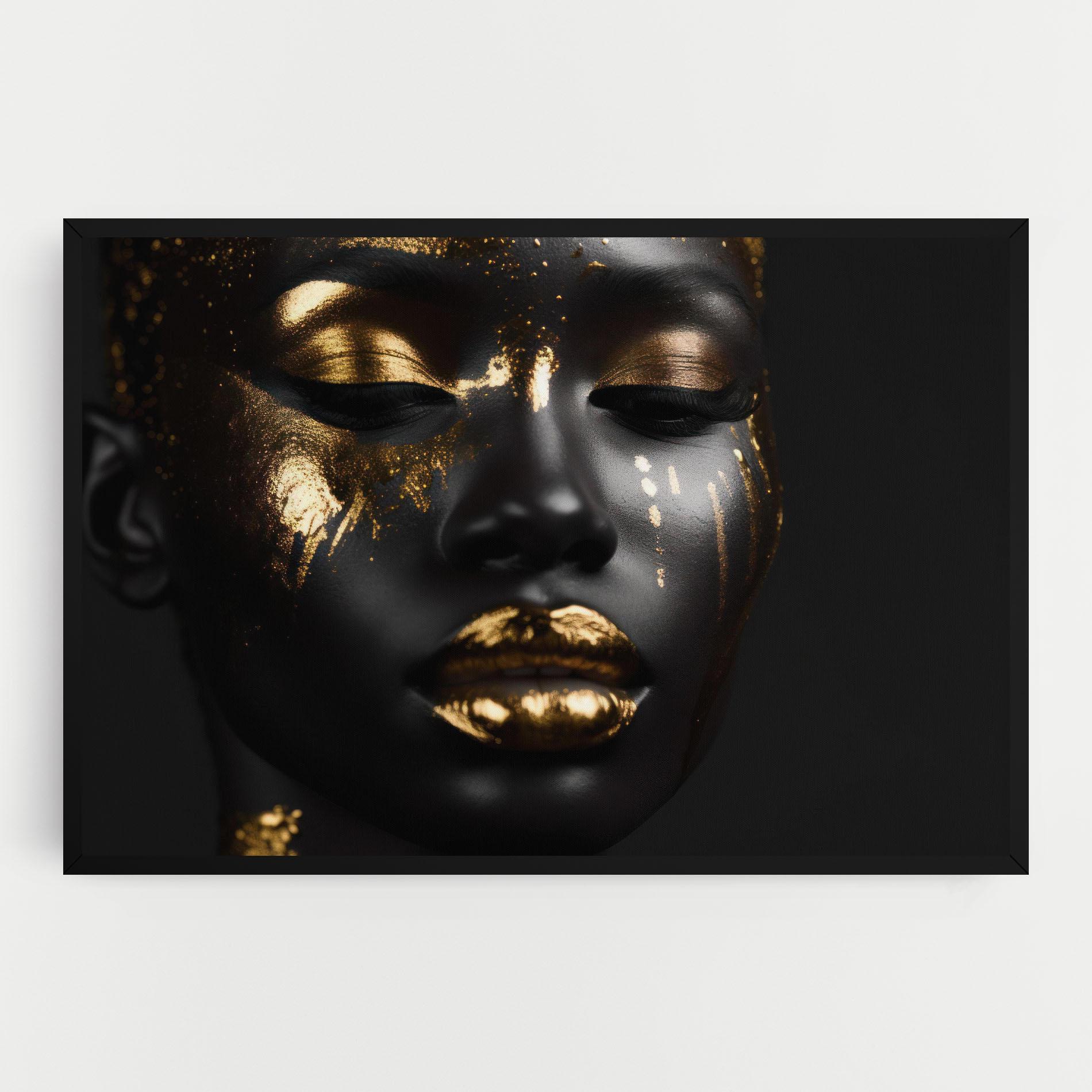 Tablou Canvas Gold Eyes Makeup mockup 0