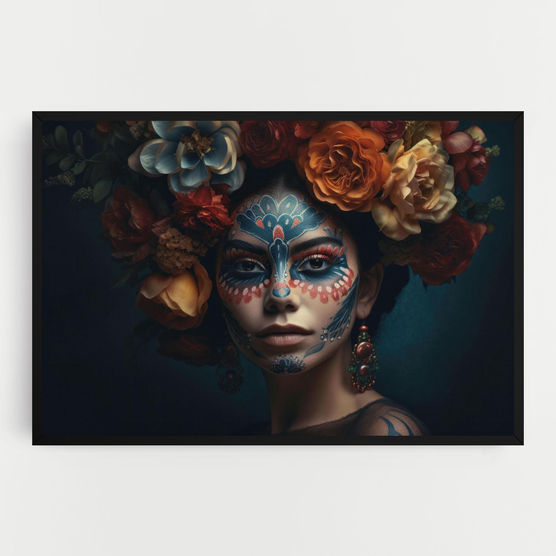 Tablou Canvas Skull Makeup mockup 0