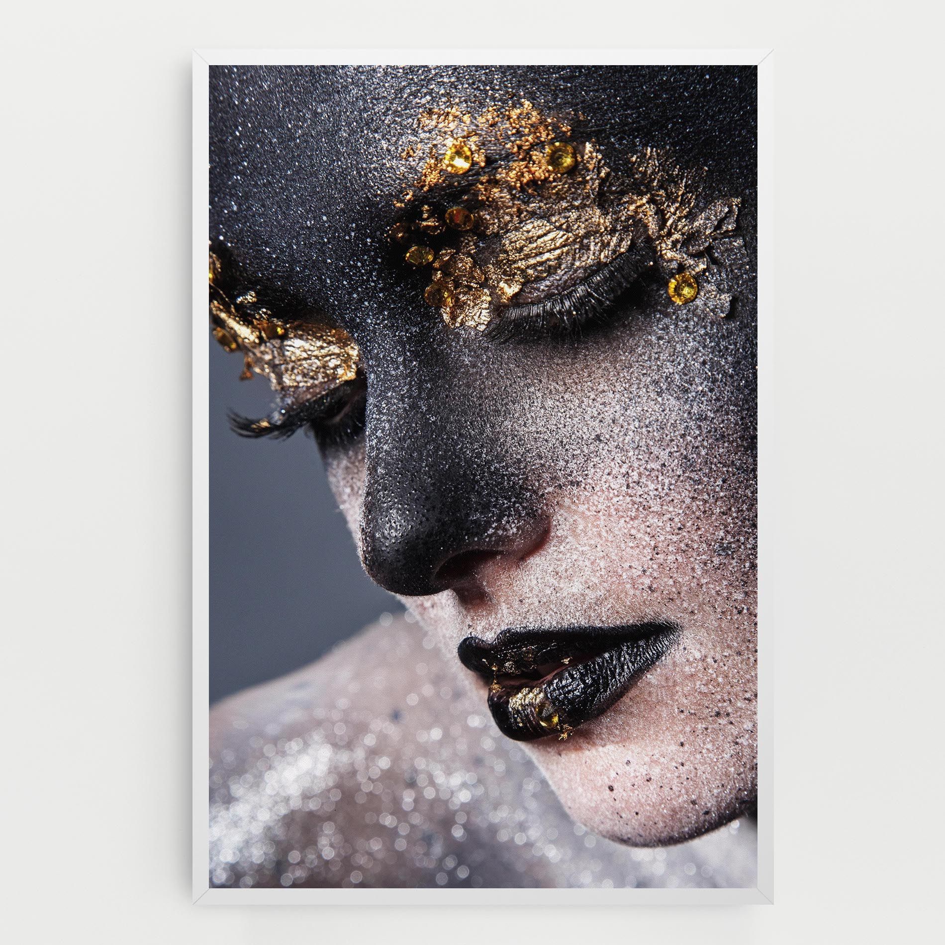 Beautiful Gold Artistic Makeup mockup 0