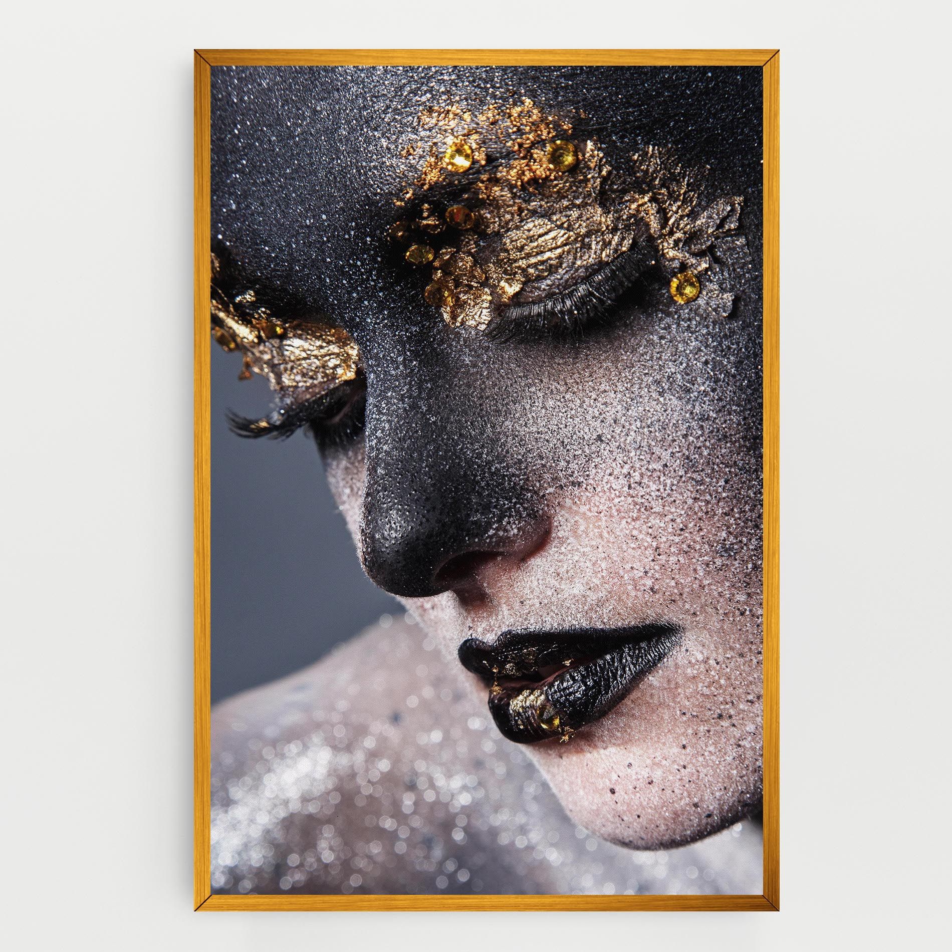 Beautiful Gold Artistic Makeup mockup 0