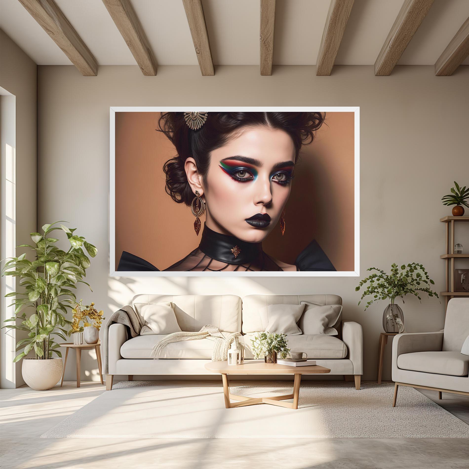 Tablou Canvas Black Lips Makeup mockup 6