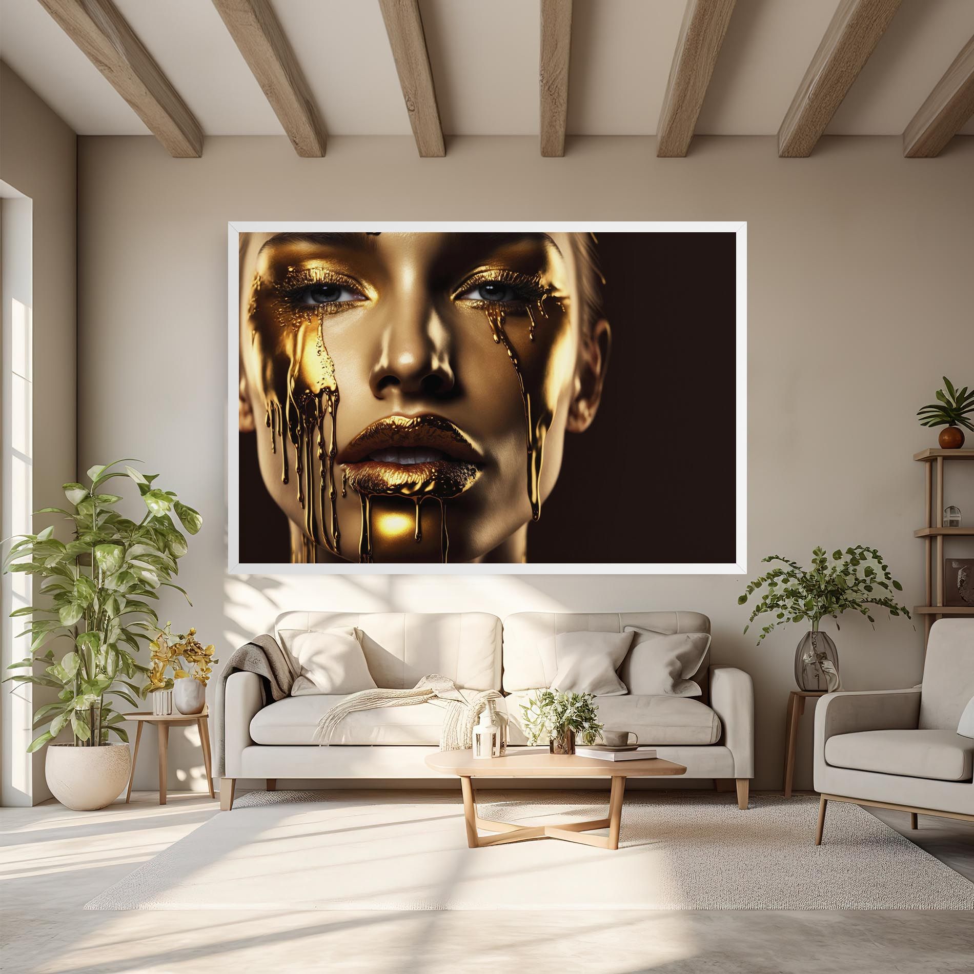 Gold Dripping Makeup mockup 6