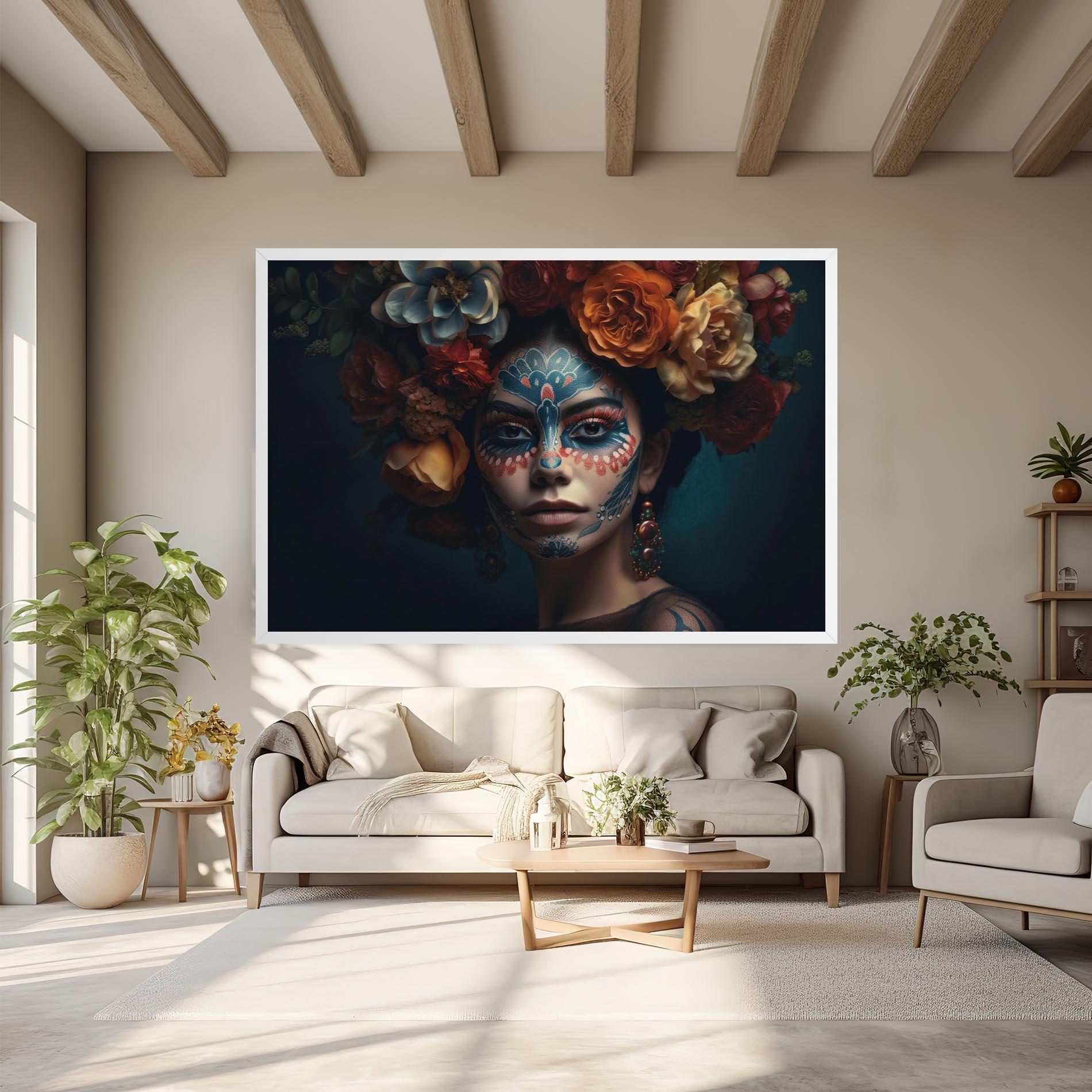 Tablou Canvas Skull Makeup mockup 6