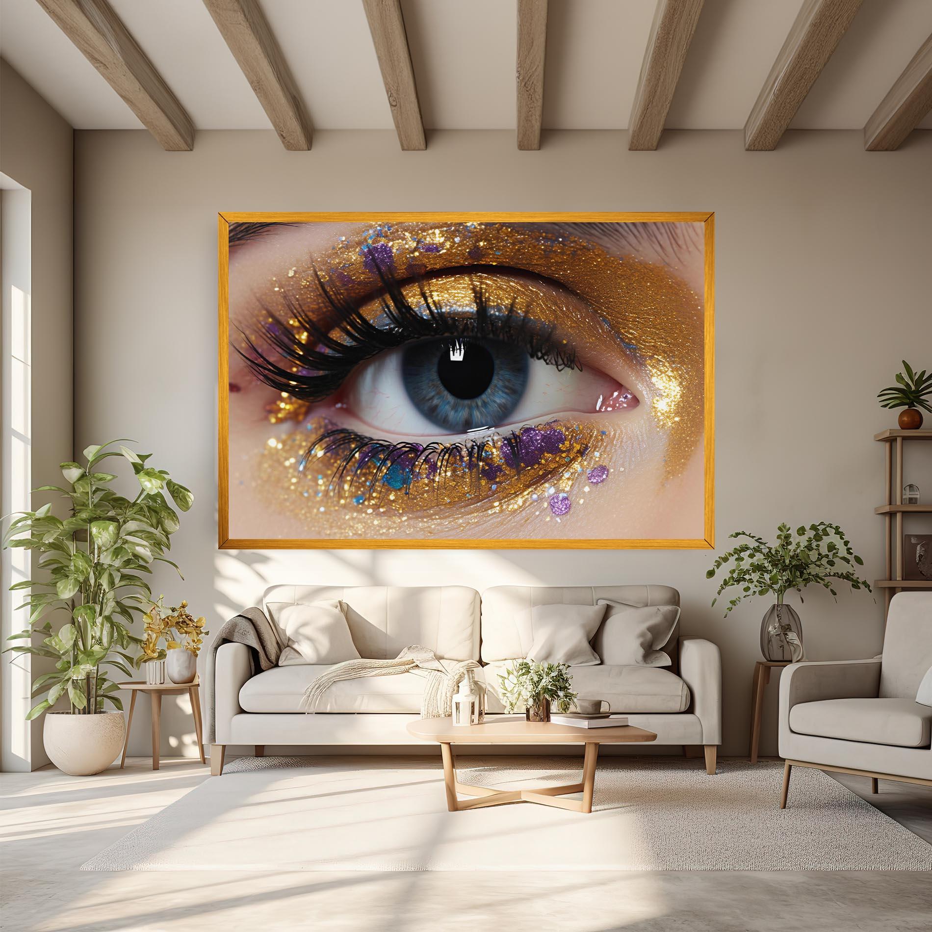 Tablou Canvas Blue Eye Make Up mockup 6