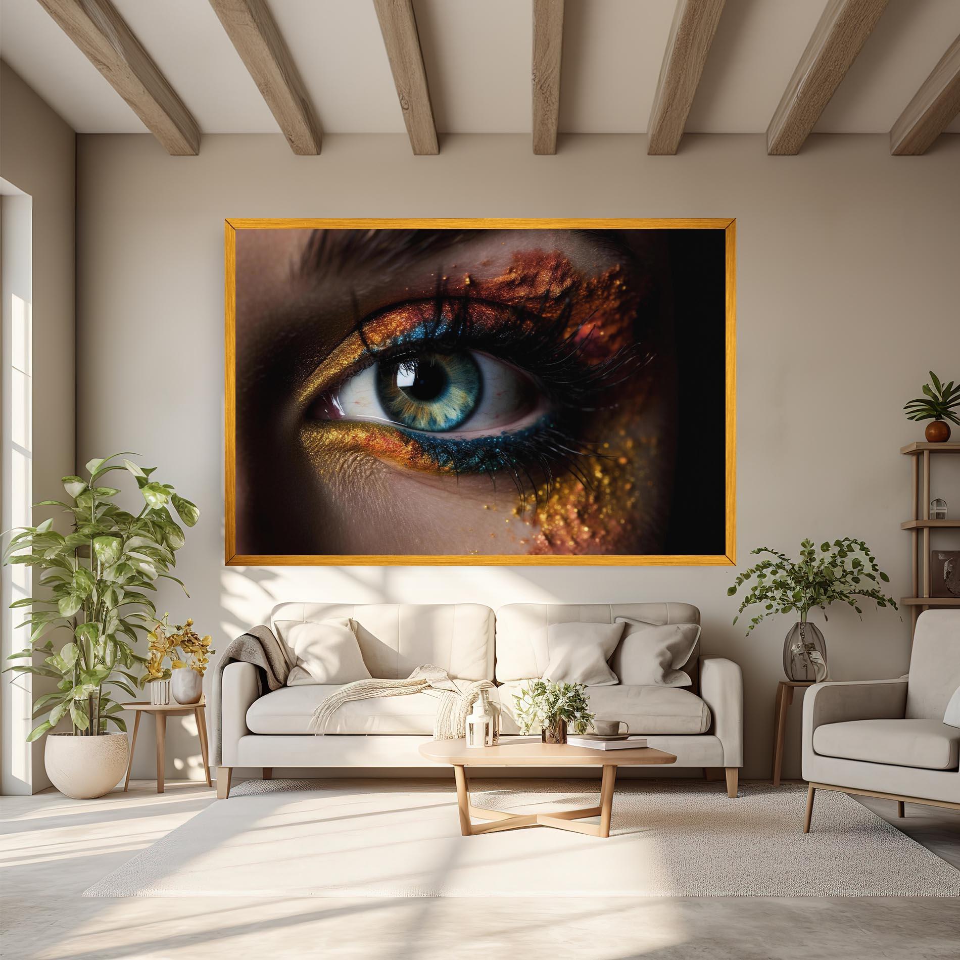 Tablou Canvas Blue Green Eye Makeup mockup 6