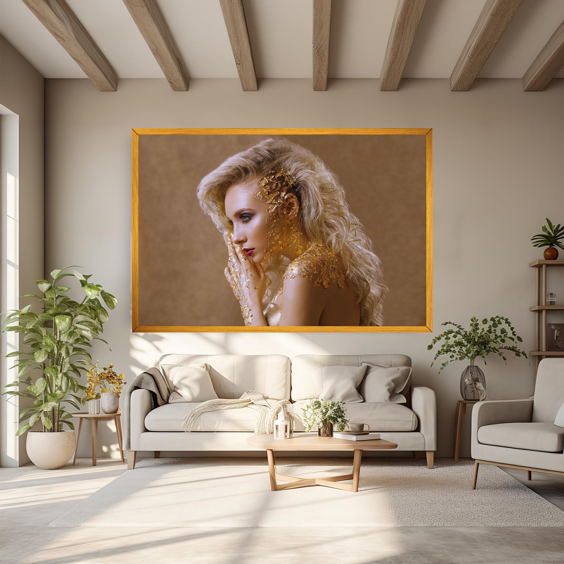 Tablou Canvas Gold Paper Makeup mockup 6