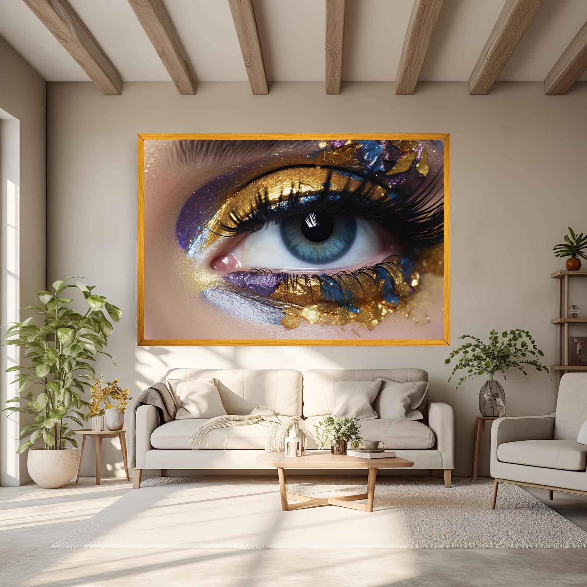 Tablou Canvas Golden Purple Make Up mockup 6