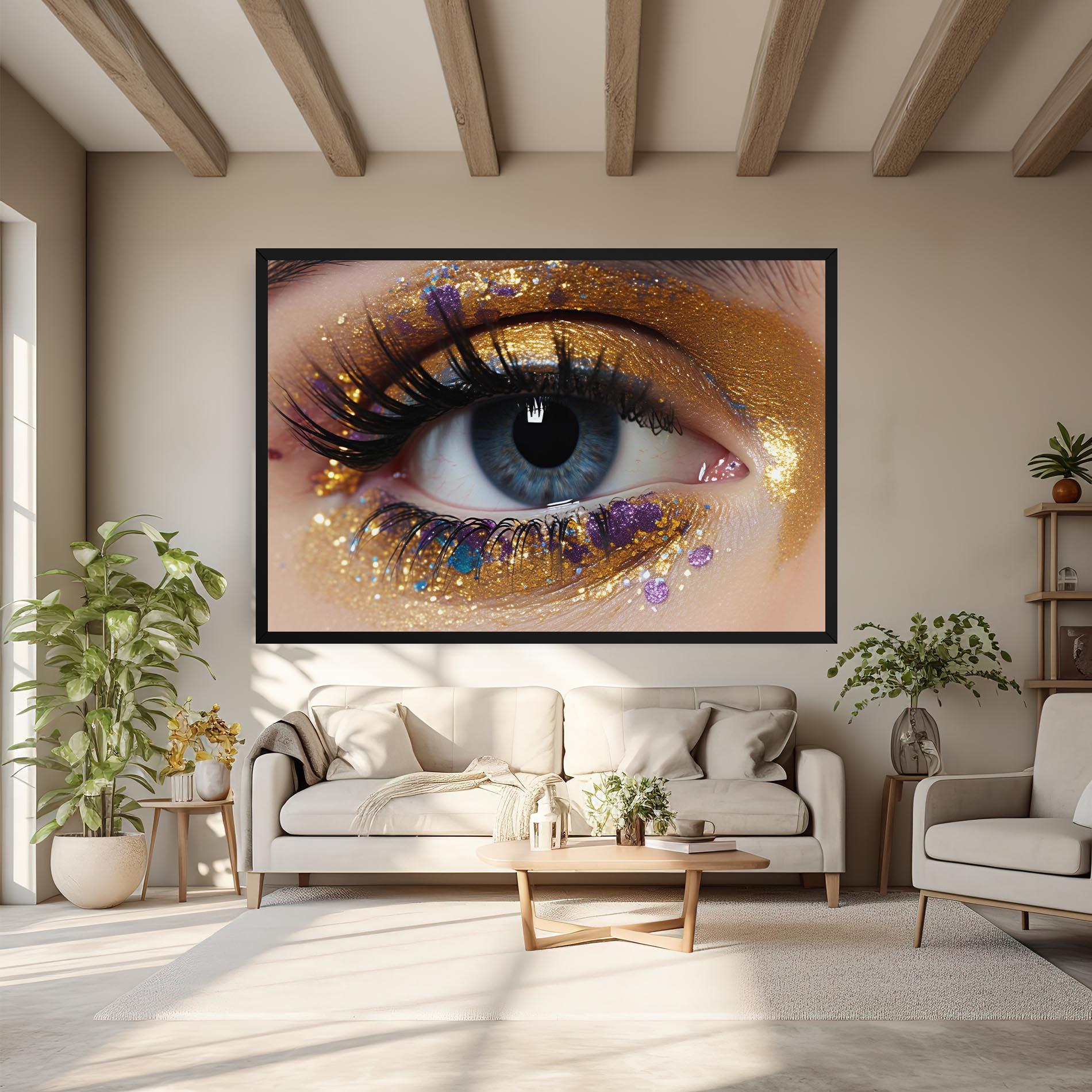 Tablou Canvas Blue Eye Make Up mockup 6