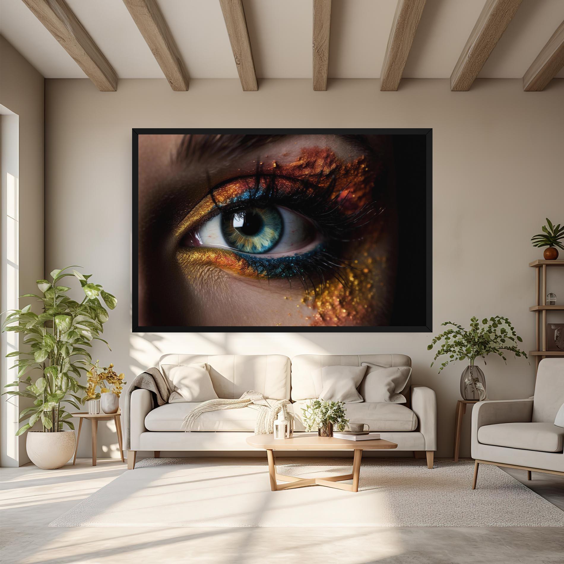 Tablou Canvas Blue Green Eye Makeup mockup 6