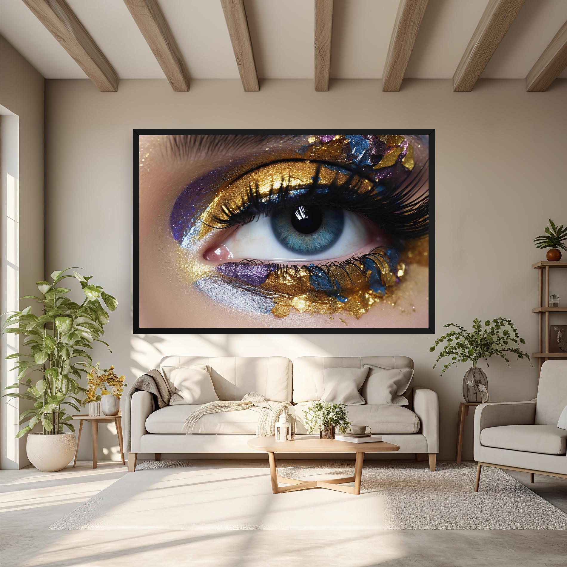 Tablou Canvas Golden Purple Make Up mockup 6