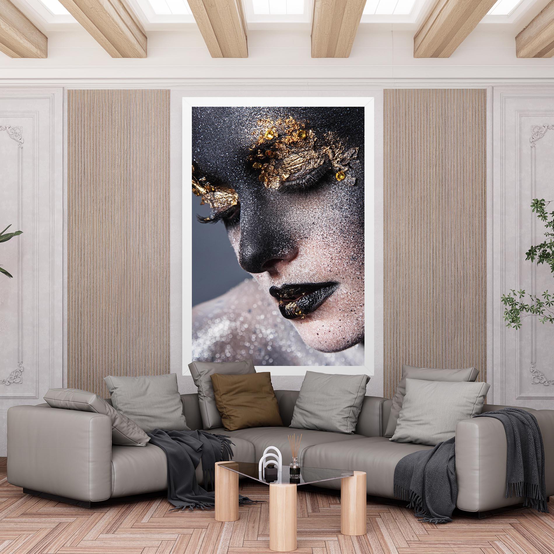 Tablou Canvas Beautiful Gold Artistic Makeup mockup 6