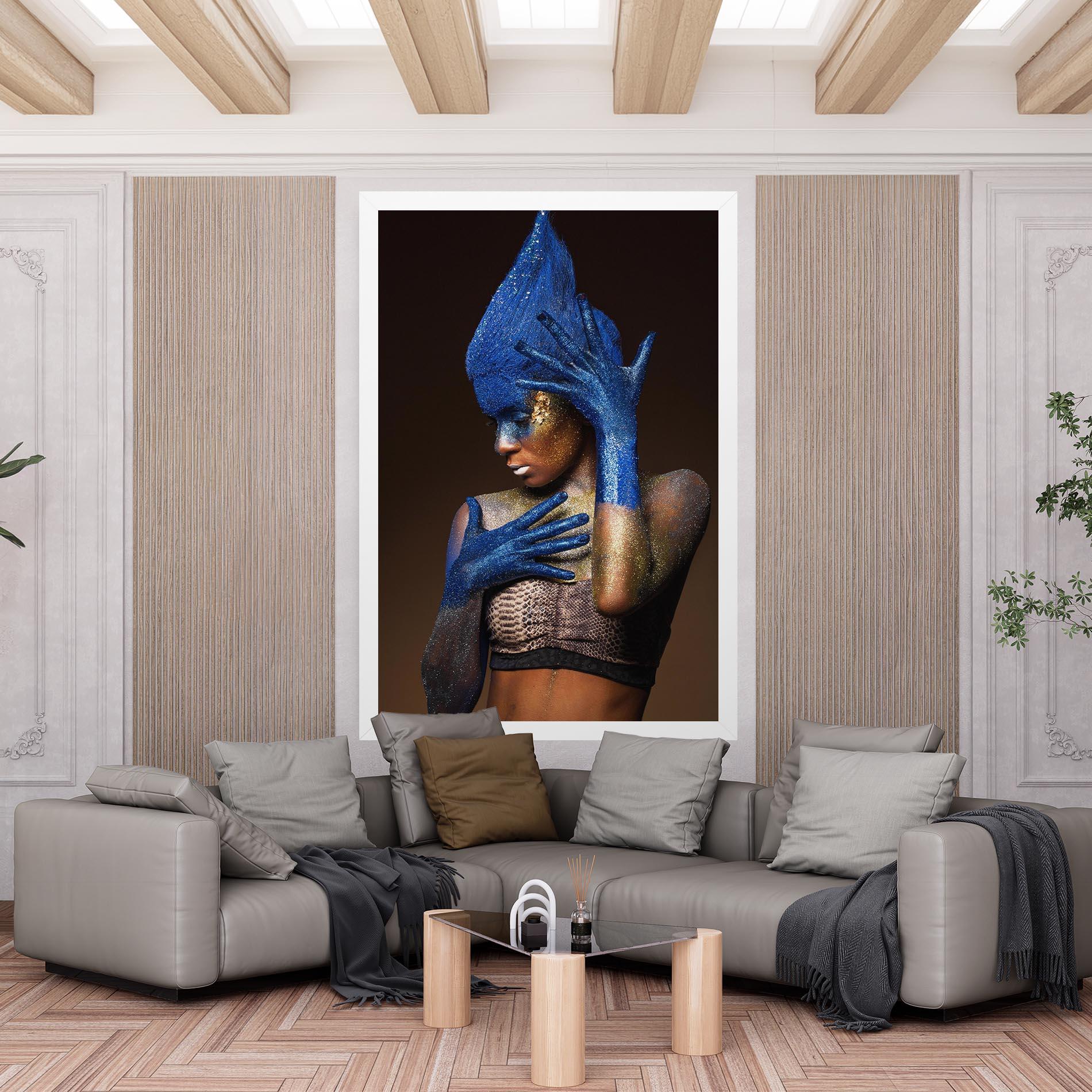 Tablou Canvas Blue Hands Makeup mockup 6