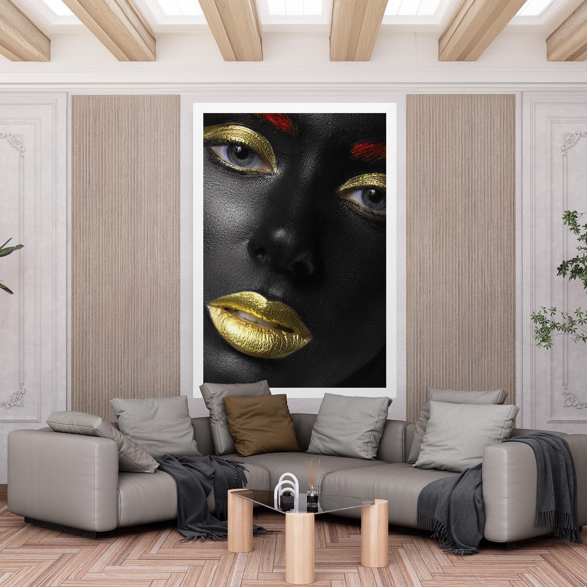 Tablou Canvas Gold Make Up And Lips mockup 6