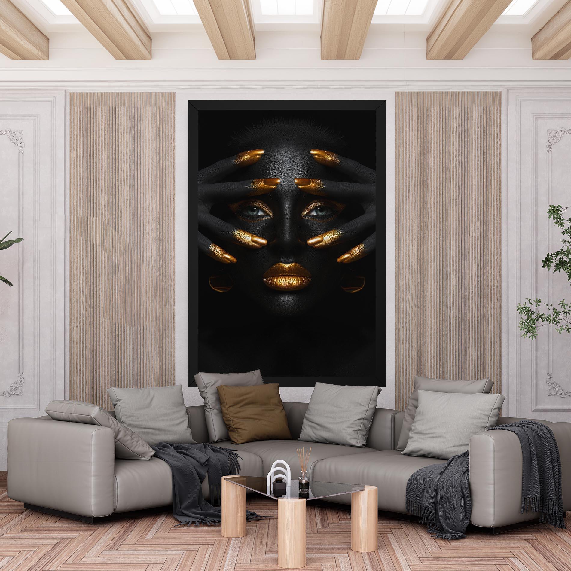 Tablou Canvas Gold Makeup Fingertips mockup 6