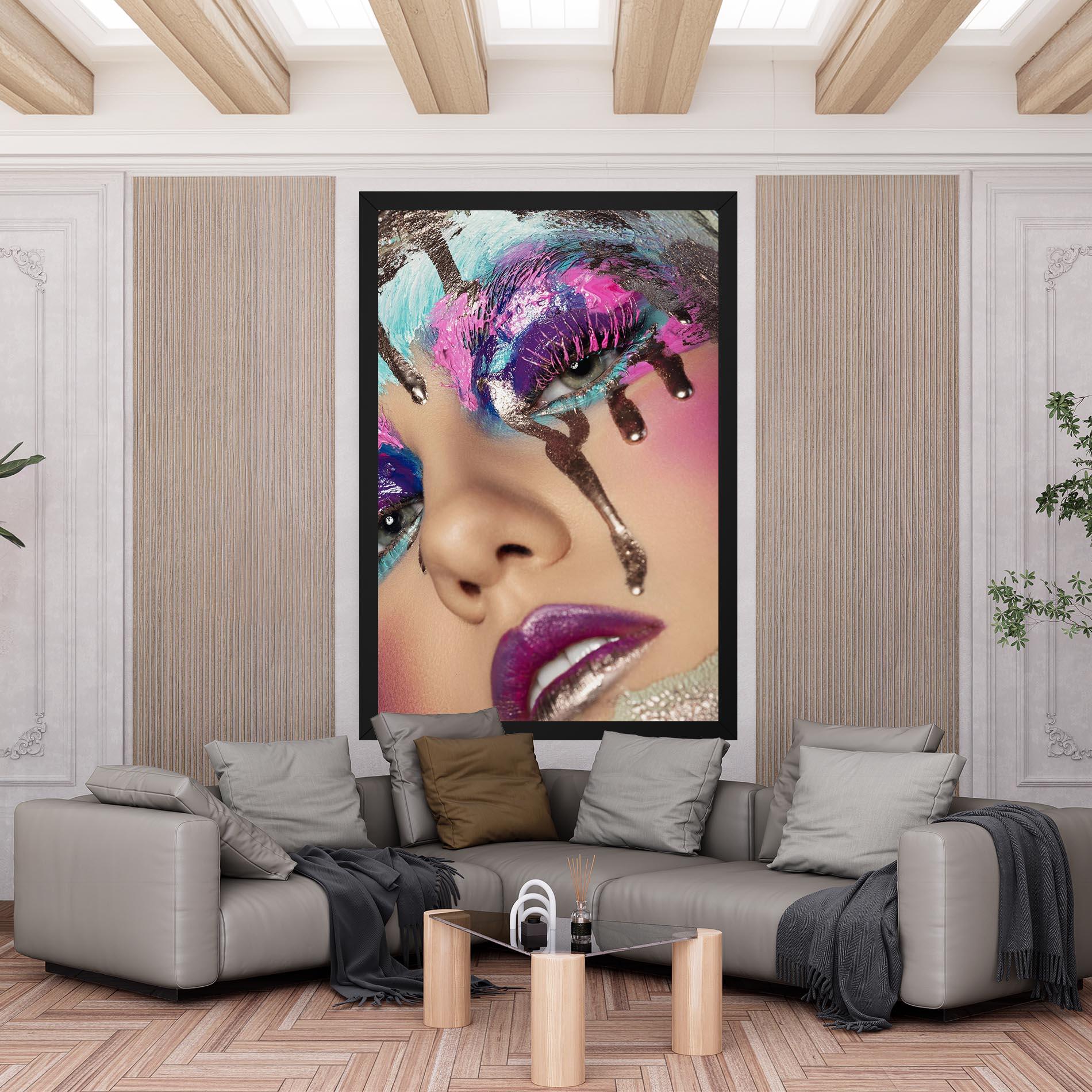 Tablou Canvas Pretty Pink Eyelashes mockup 6