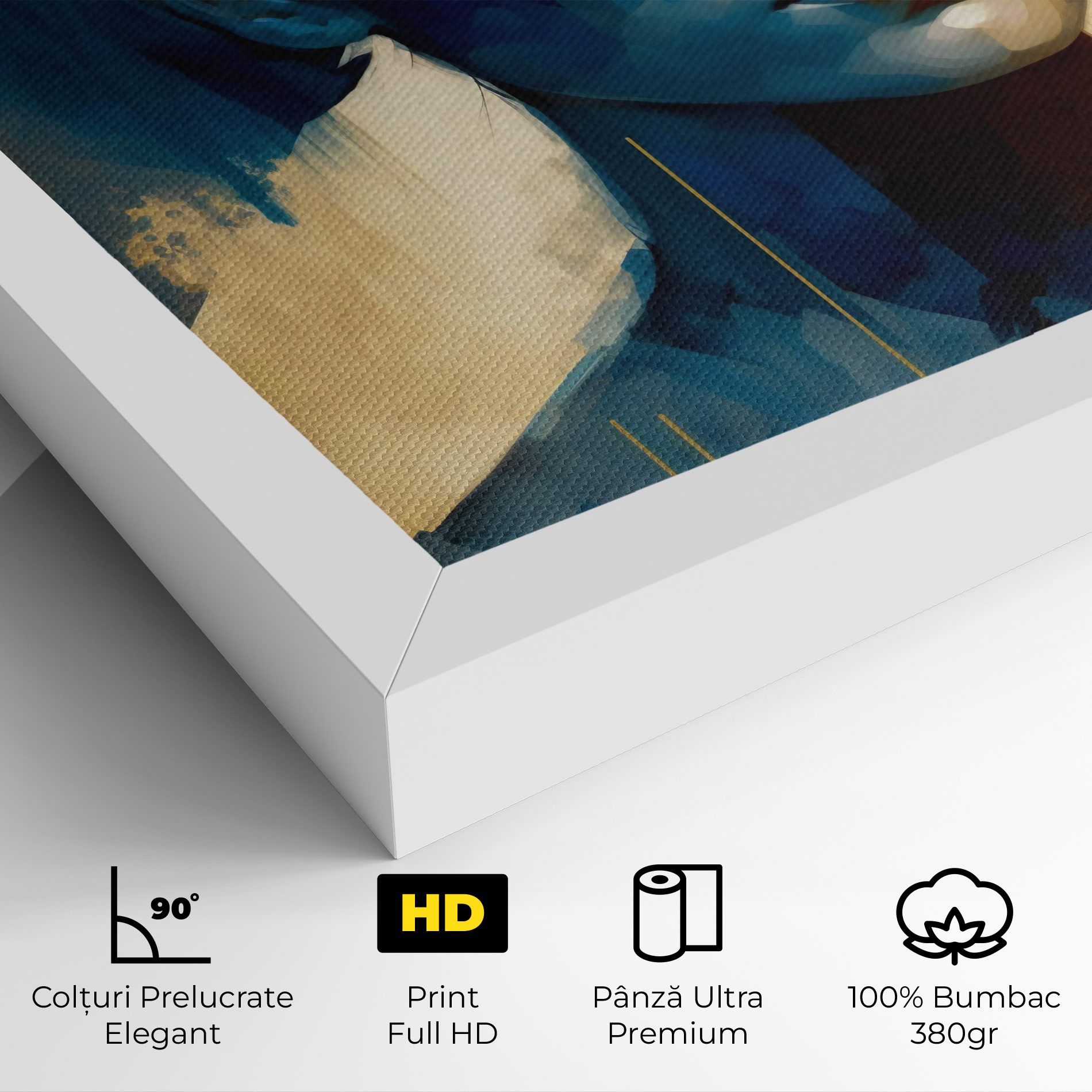 Gold Blue Face mockup 4