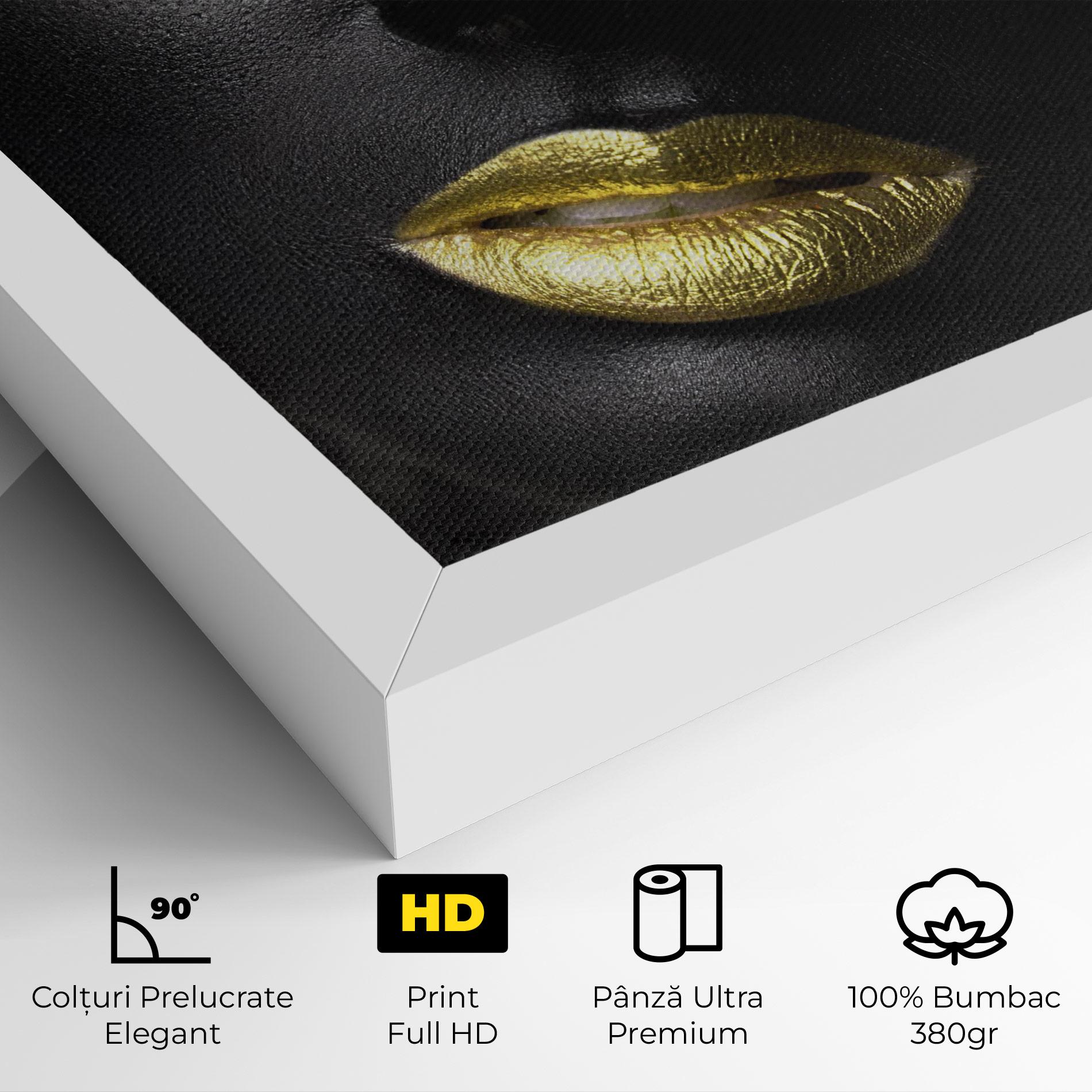 Tablou Canvas Gold Make Up And Lips mockup 4