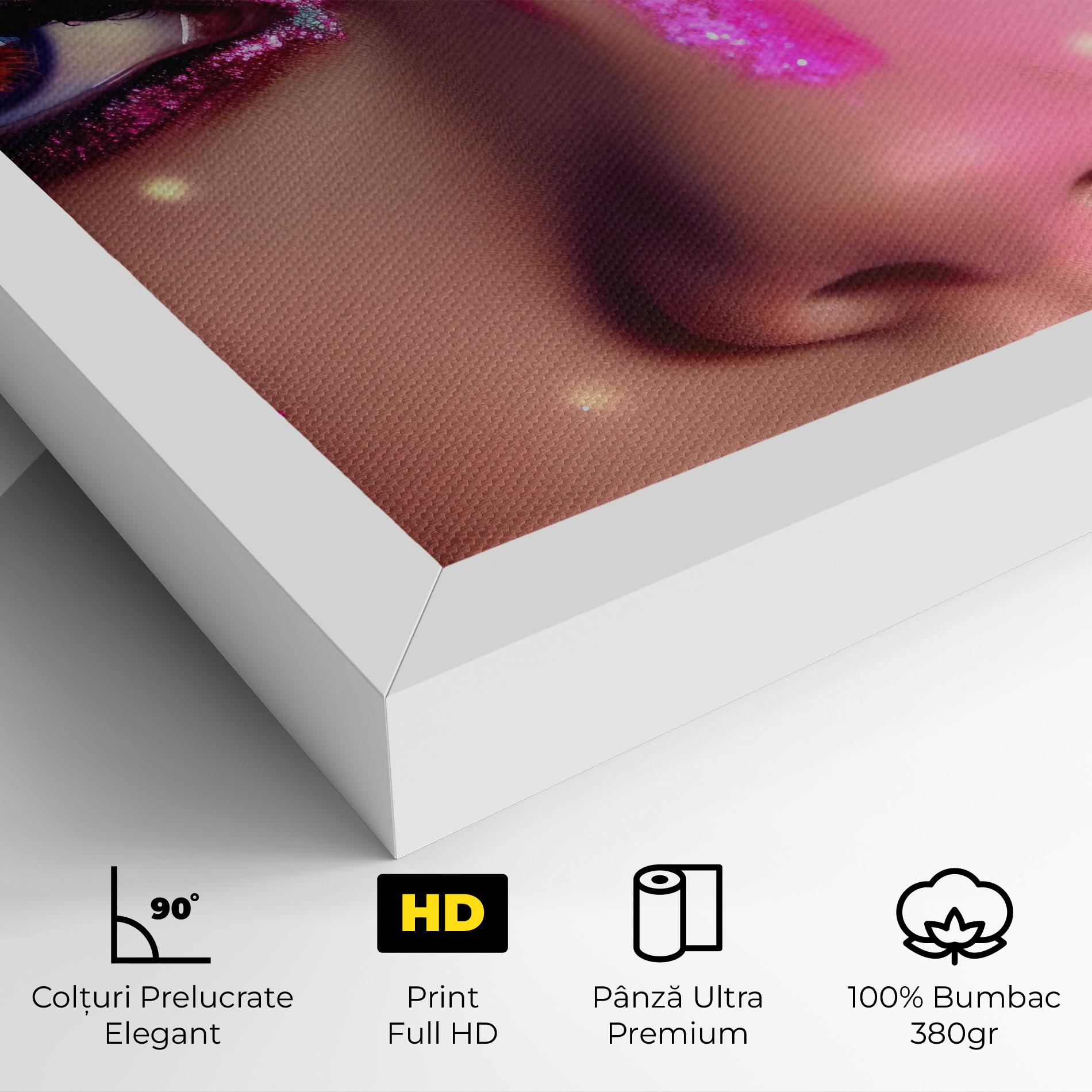 Tablou Canvas Pink Glitter Makeup mockup 4
