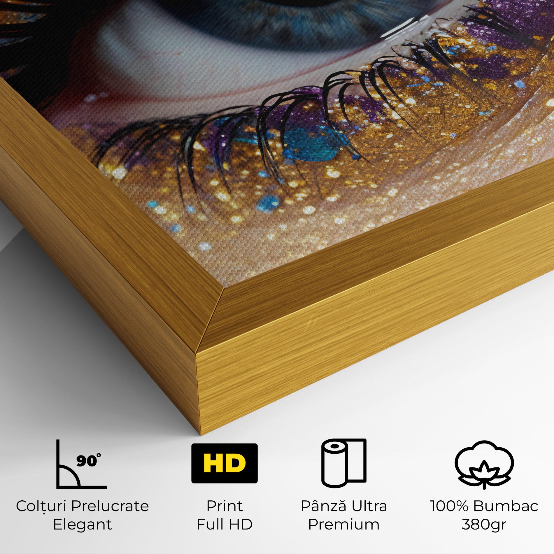 Tablou Canvas Blue Eye Make Up mockup 4