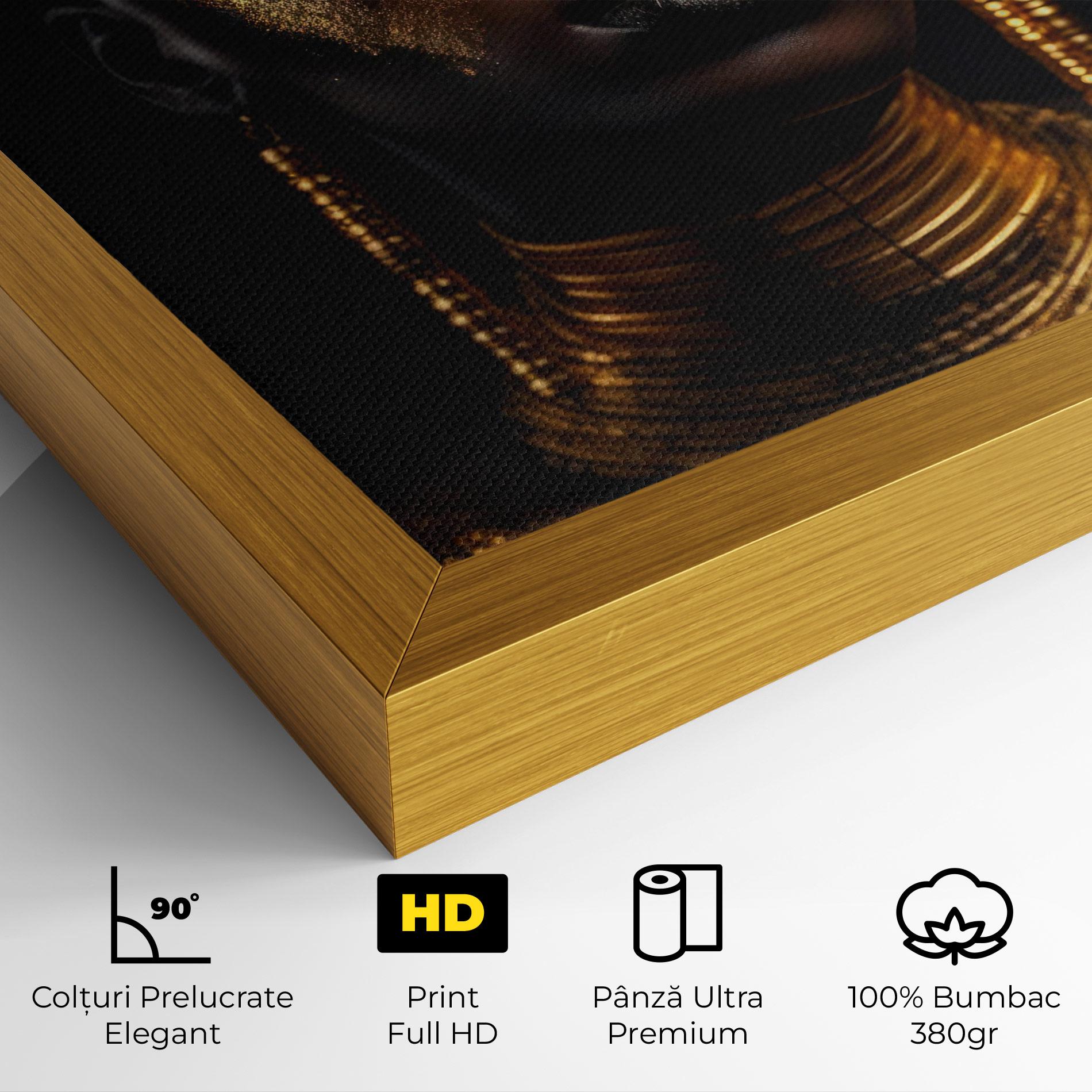 Tablou Canvas Gold Makeup Black Lips mockup 4