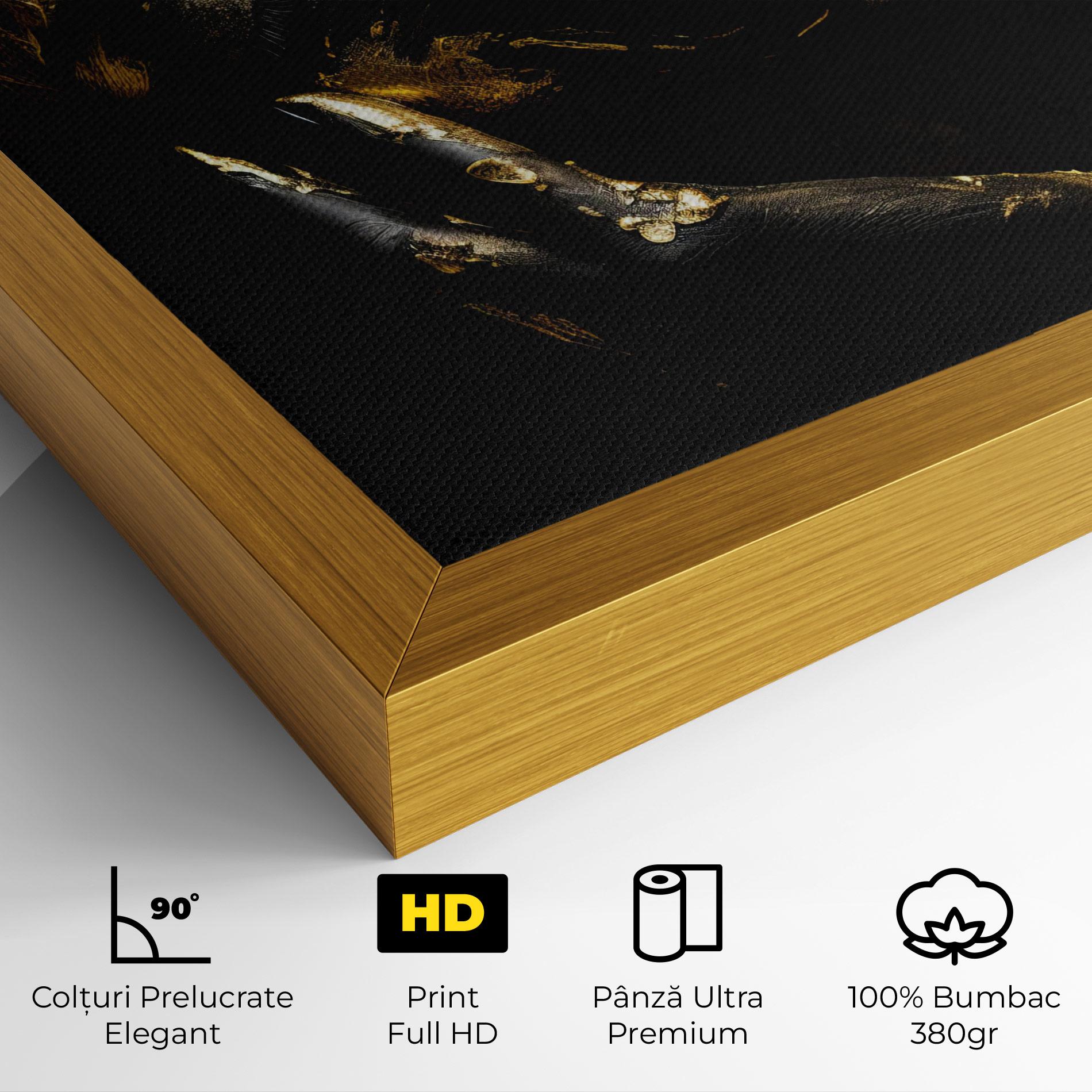 Tablou Canvas Gold Makeup On Black mockup 4