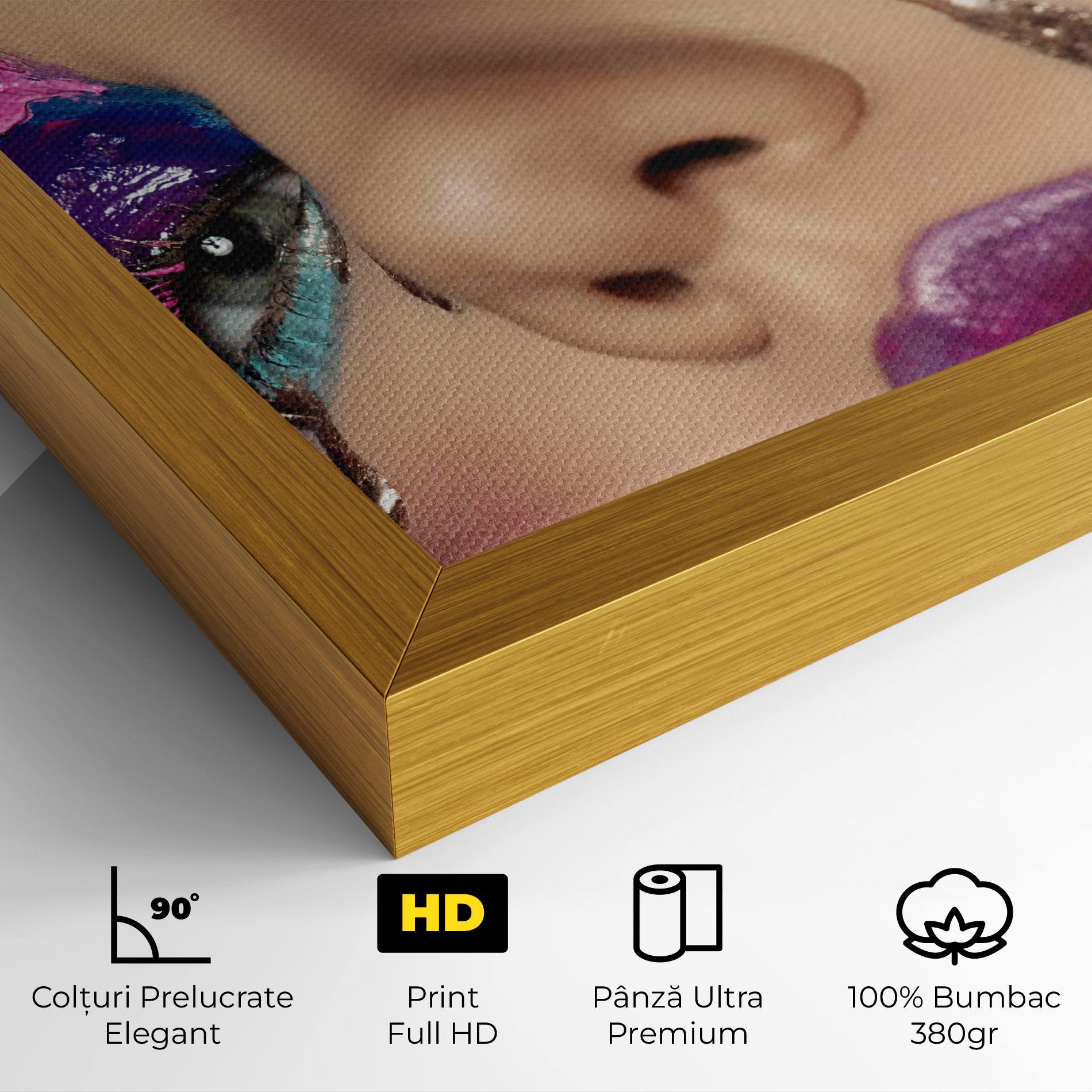 Tablou Canvas Pretty Pink Eyelashes mockup 4