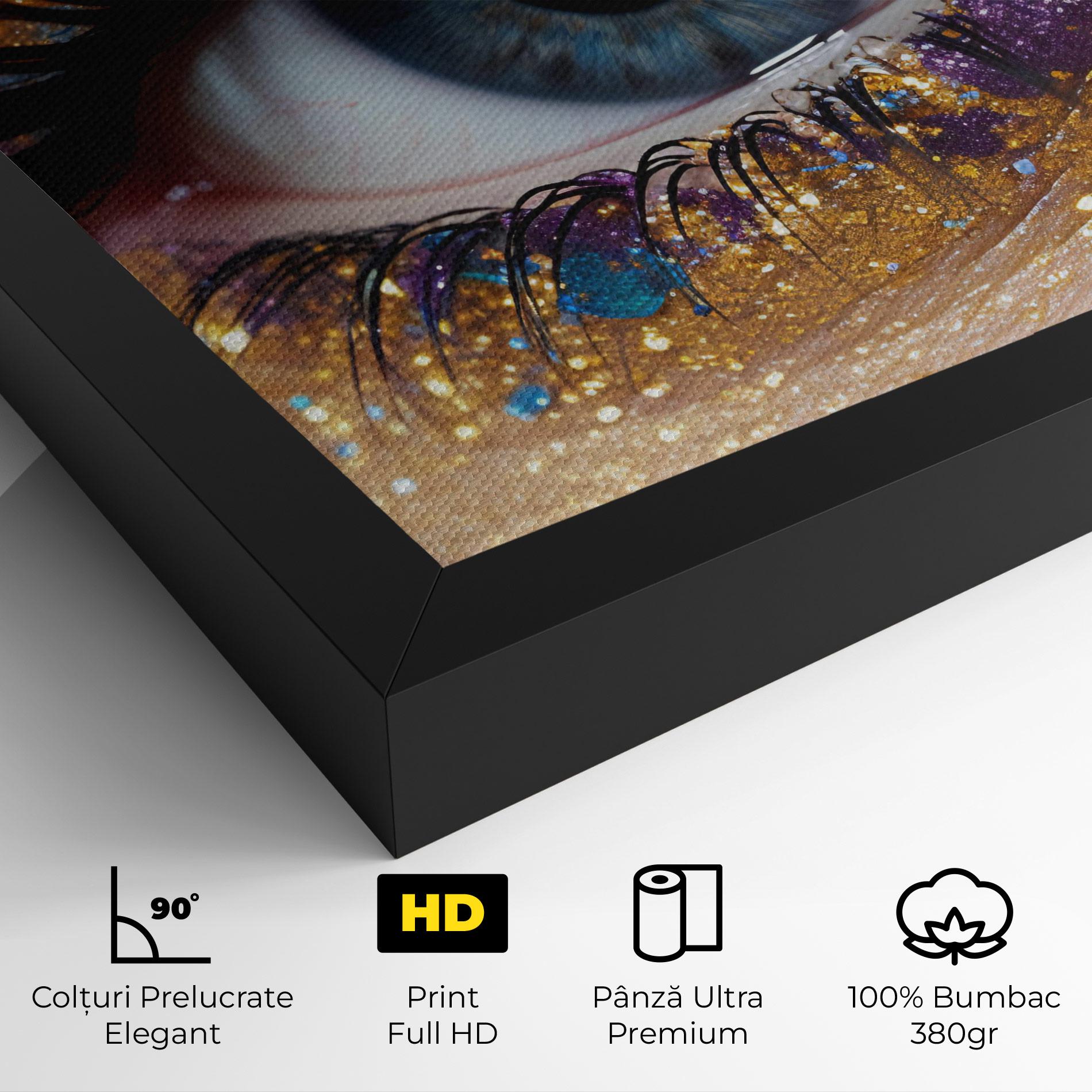 Tablou Canvas Blue Eye Make Up mockup 4