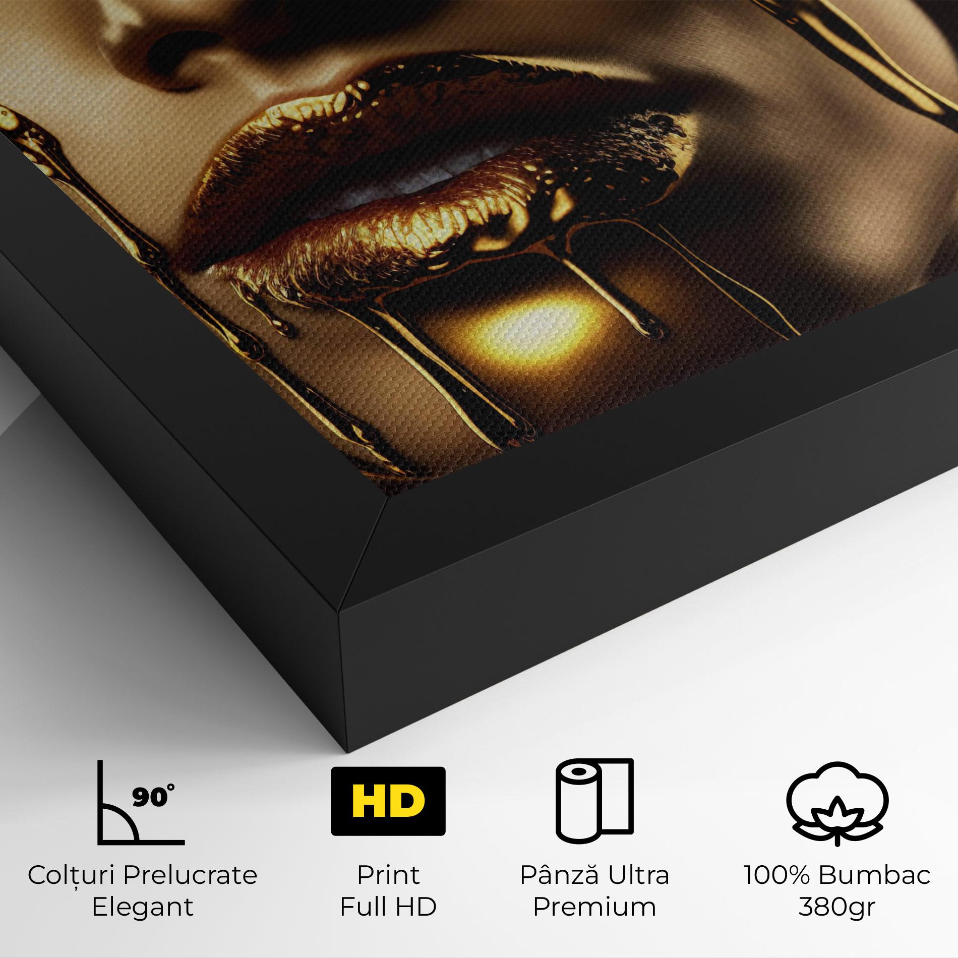 Tablou Canvas Gold Dripping Makeup mockup 4
