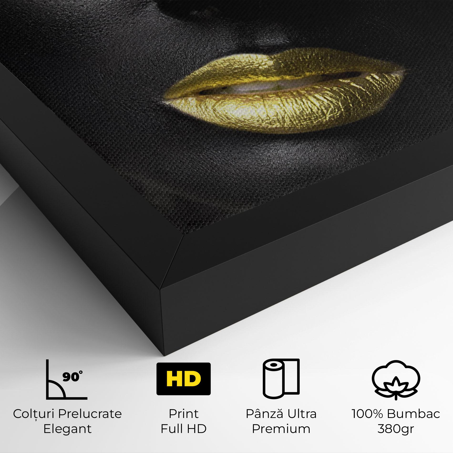 Tablou Canvas Gold Make Up And Lips mockup 4