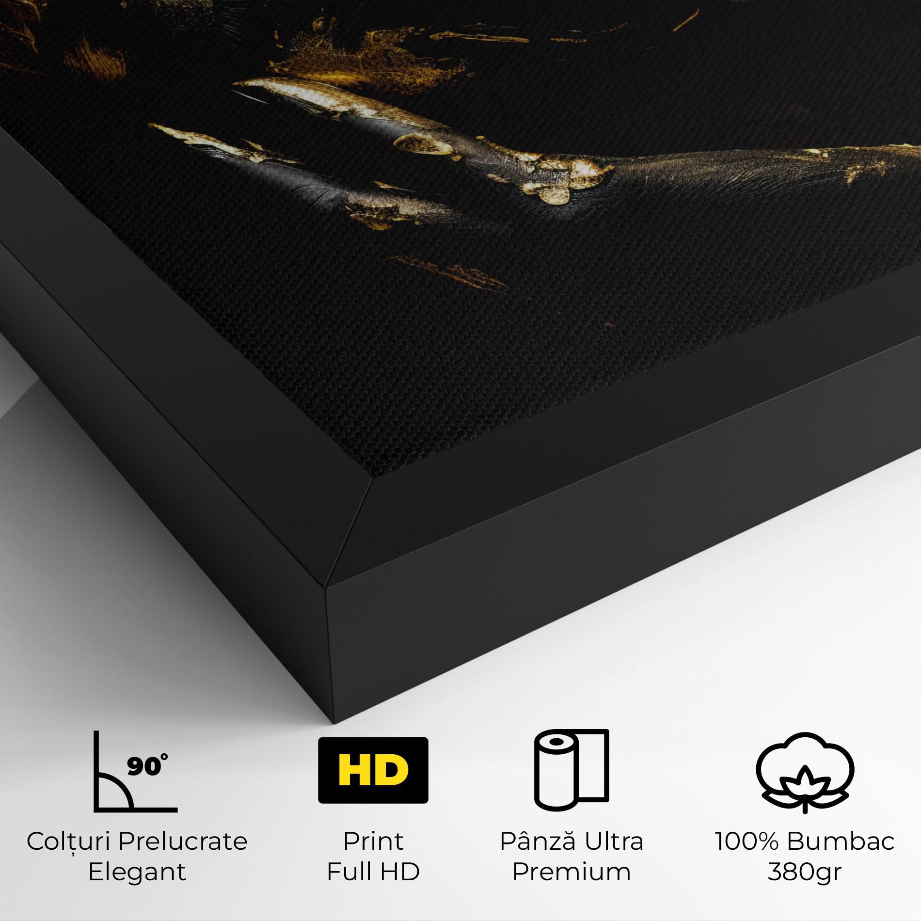 Tablou Canvas Gold Makeup On Black mockup 4