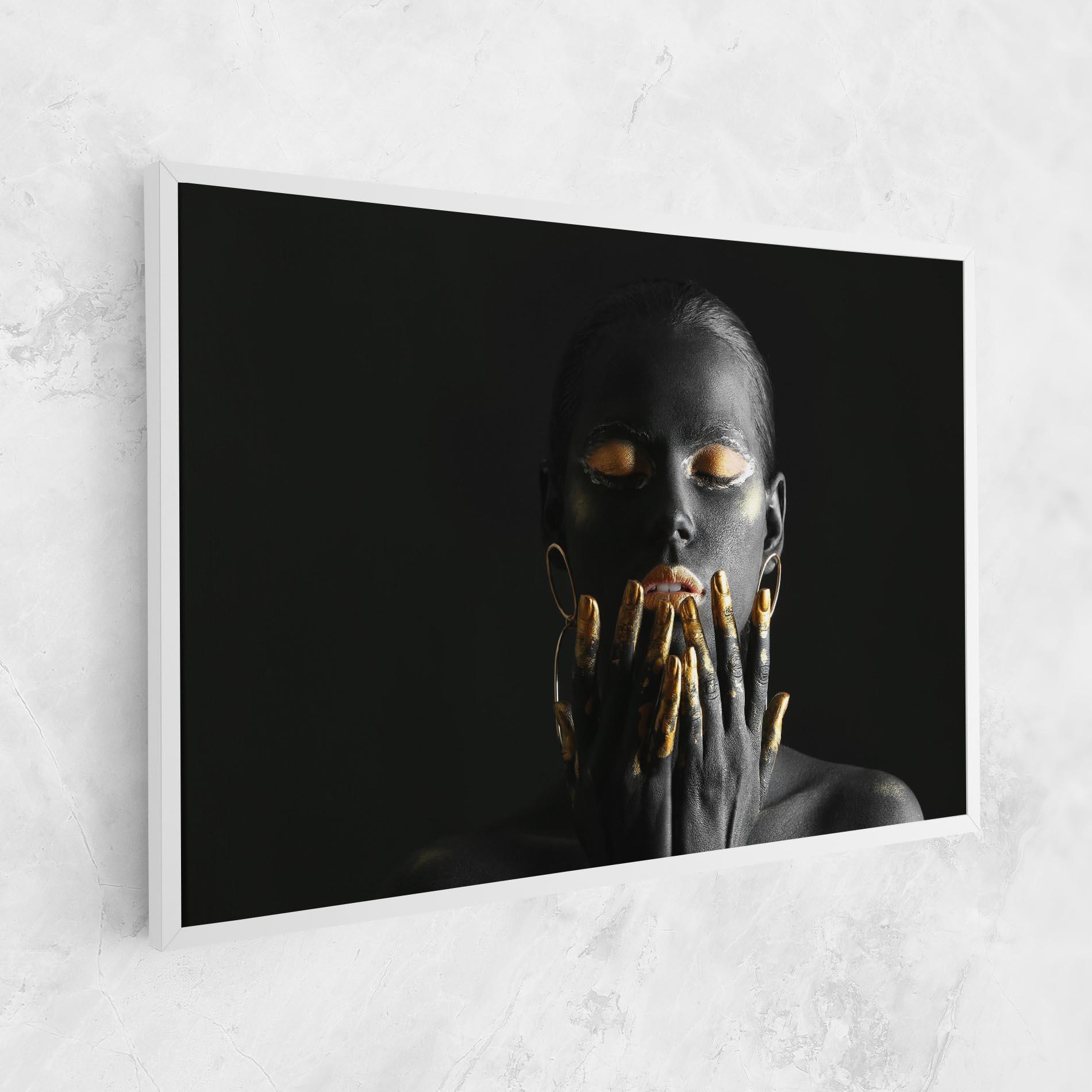 Tablou Canvas Black Golden Makeup mockup 1