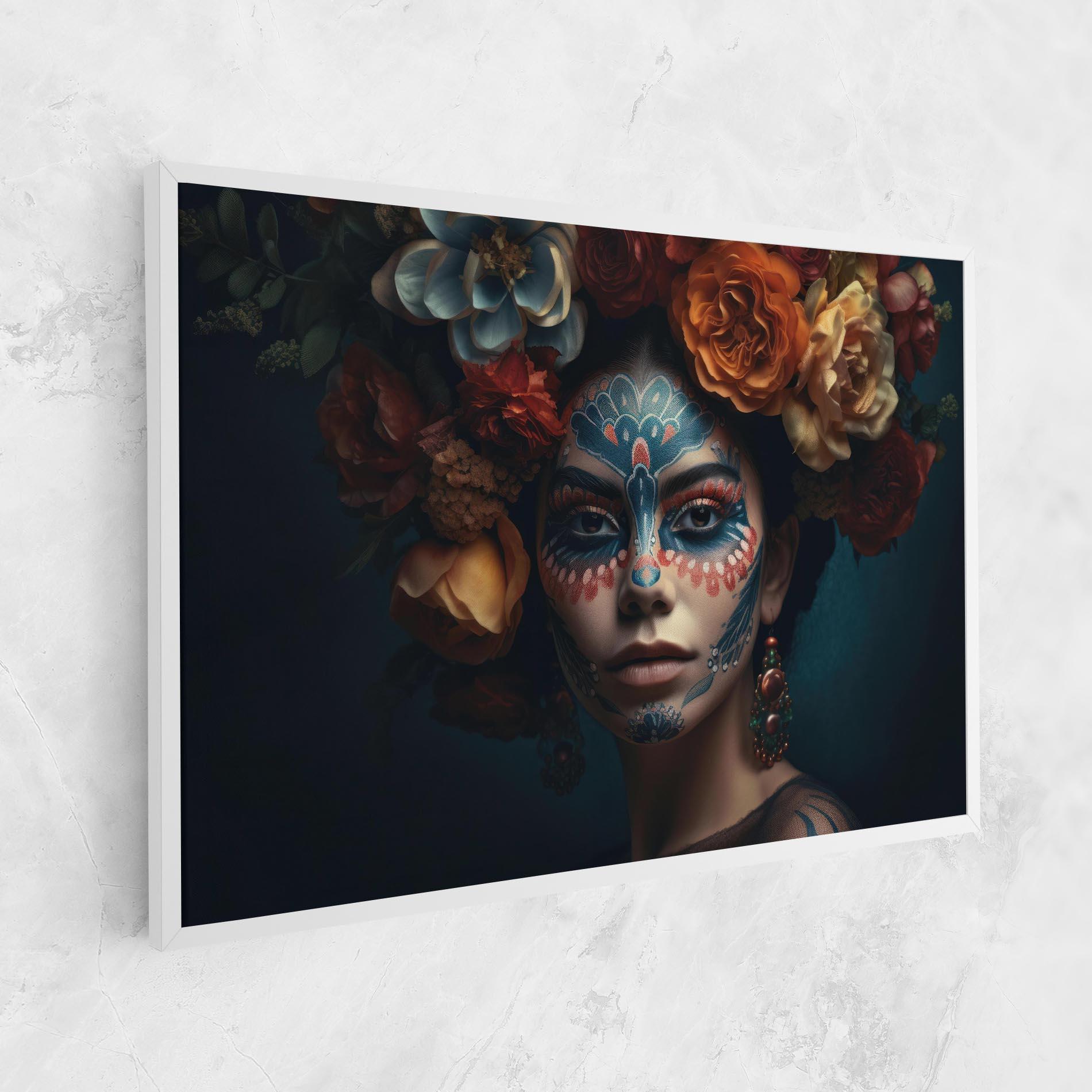 Tablou Canvas Skull Makeup mockup 1
