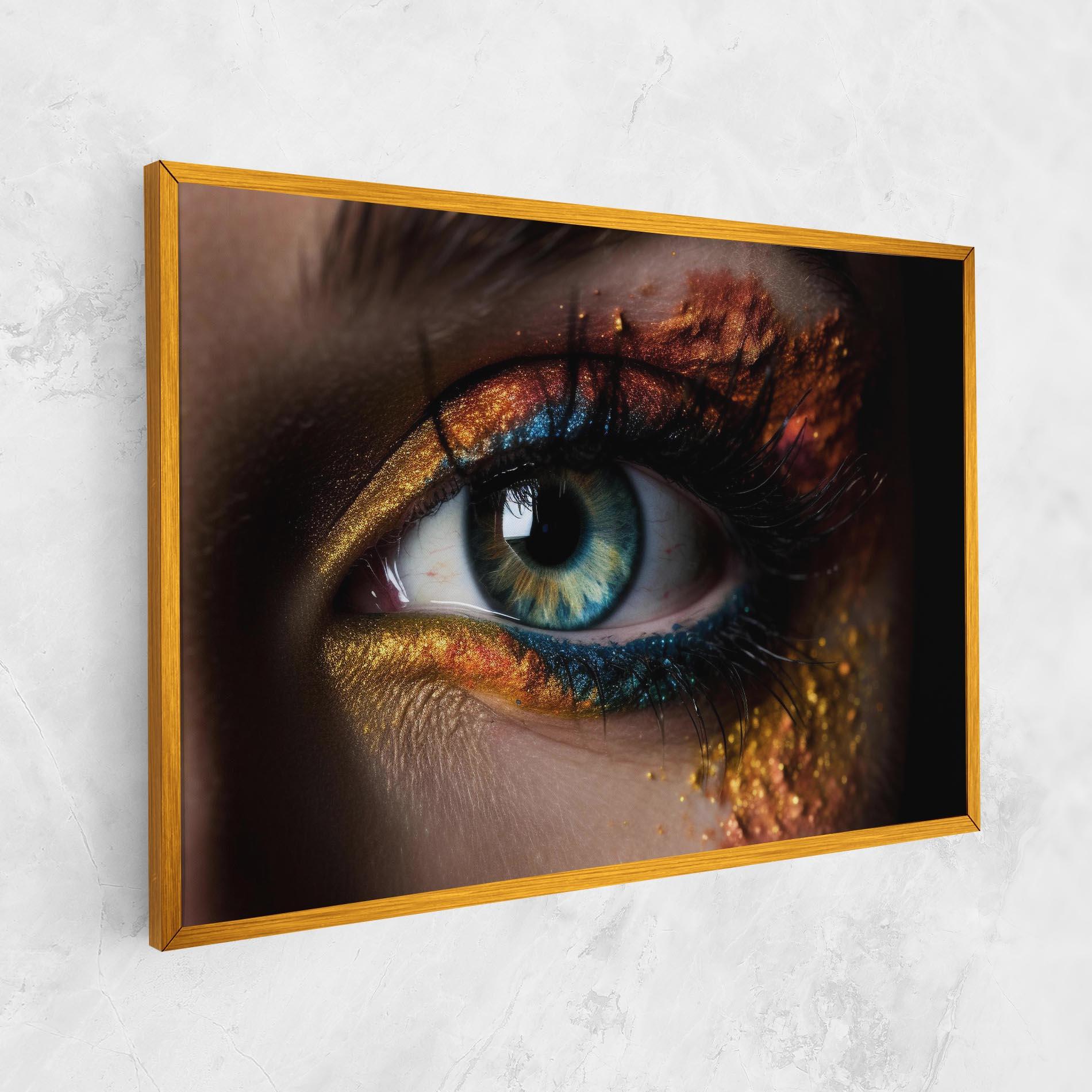 Tablou Canvas Blue Green Eye Makeup mockup 1