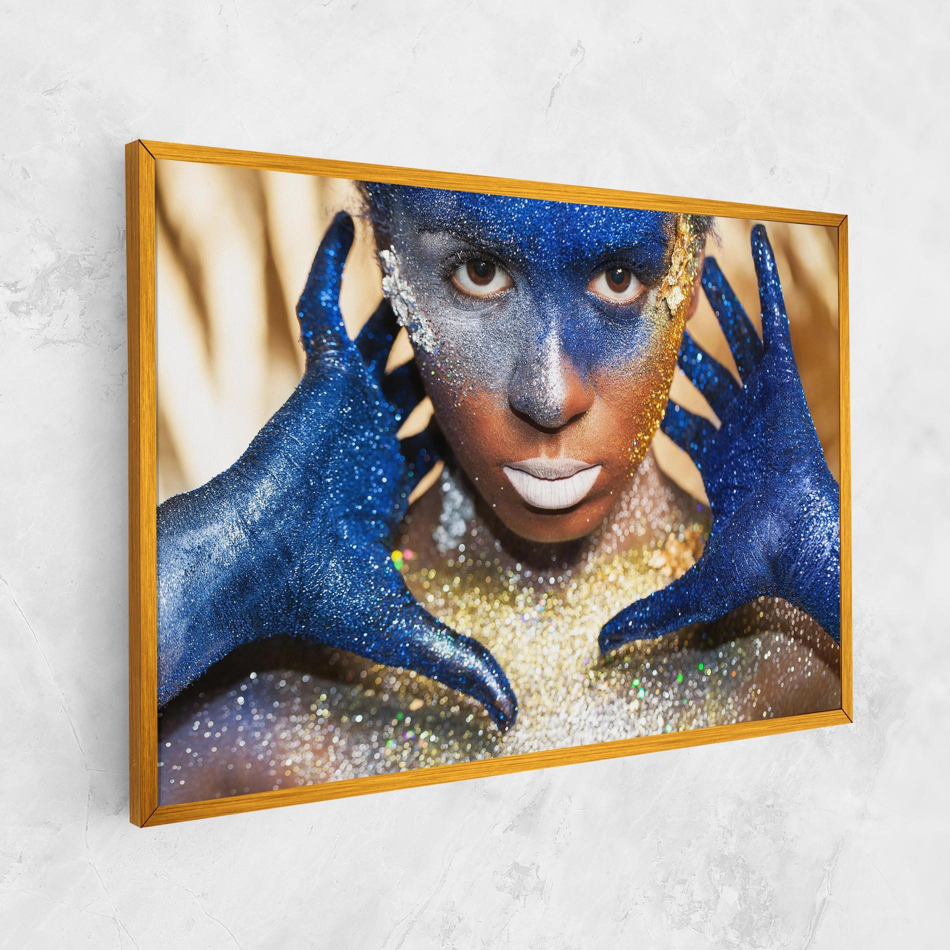 Tablou Canvas Glue Gold Glitter mockup 1