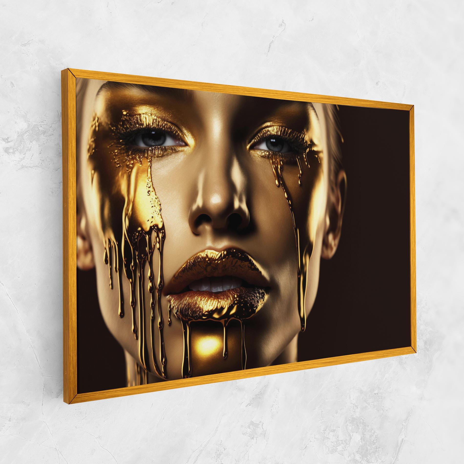 Tablou Canvas Gold Dripping Makeup mockup 1
