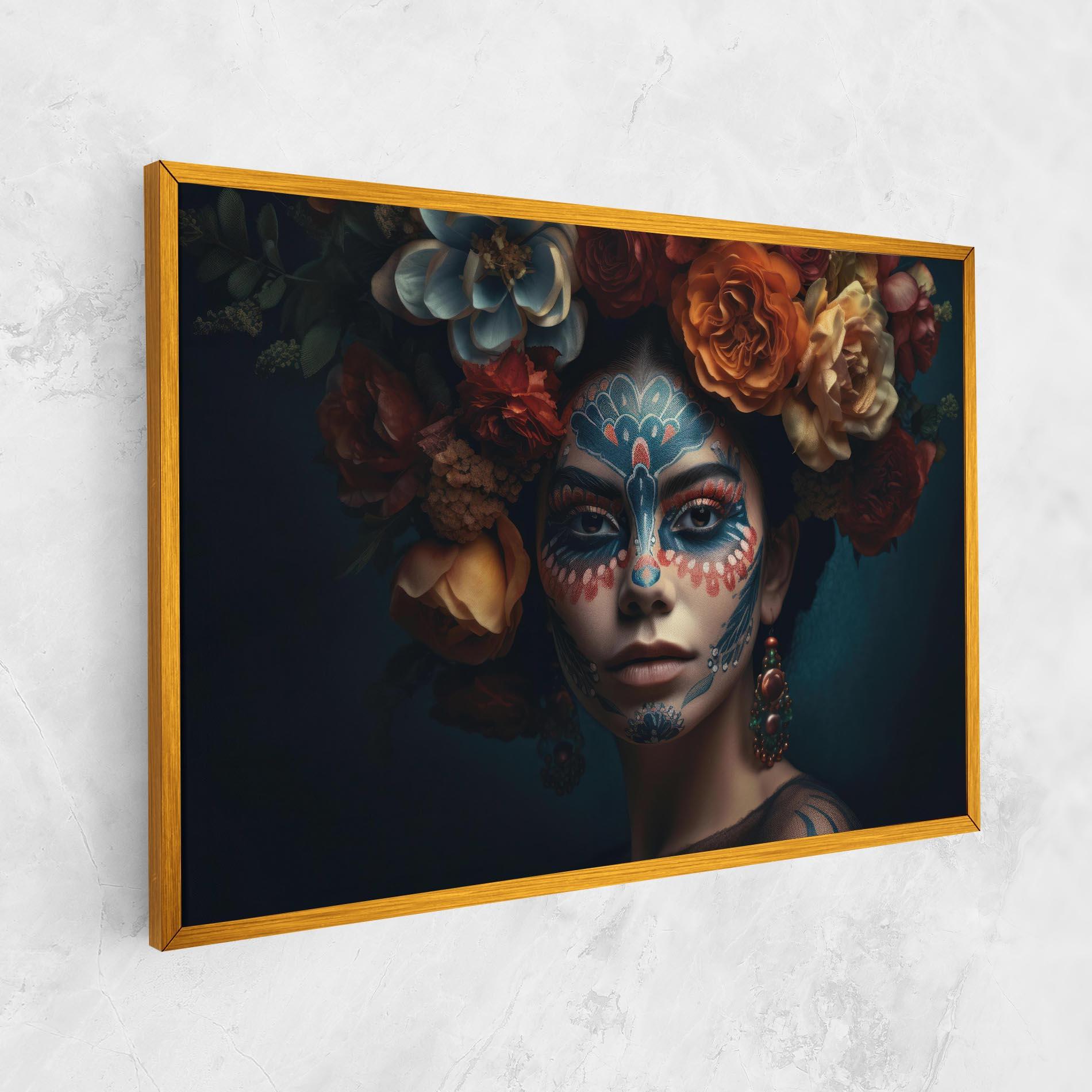Tablou Canvas Skull Makeup mockup 1